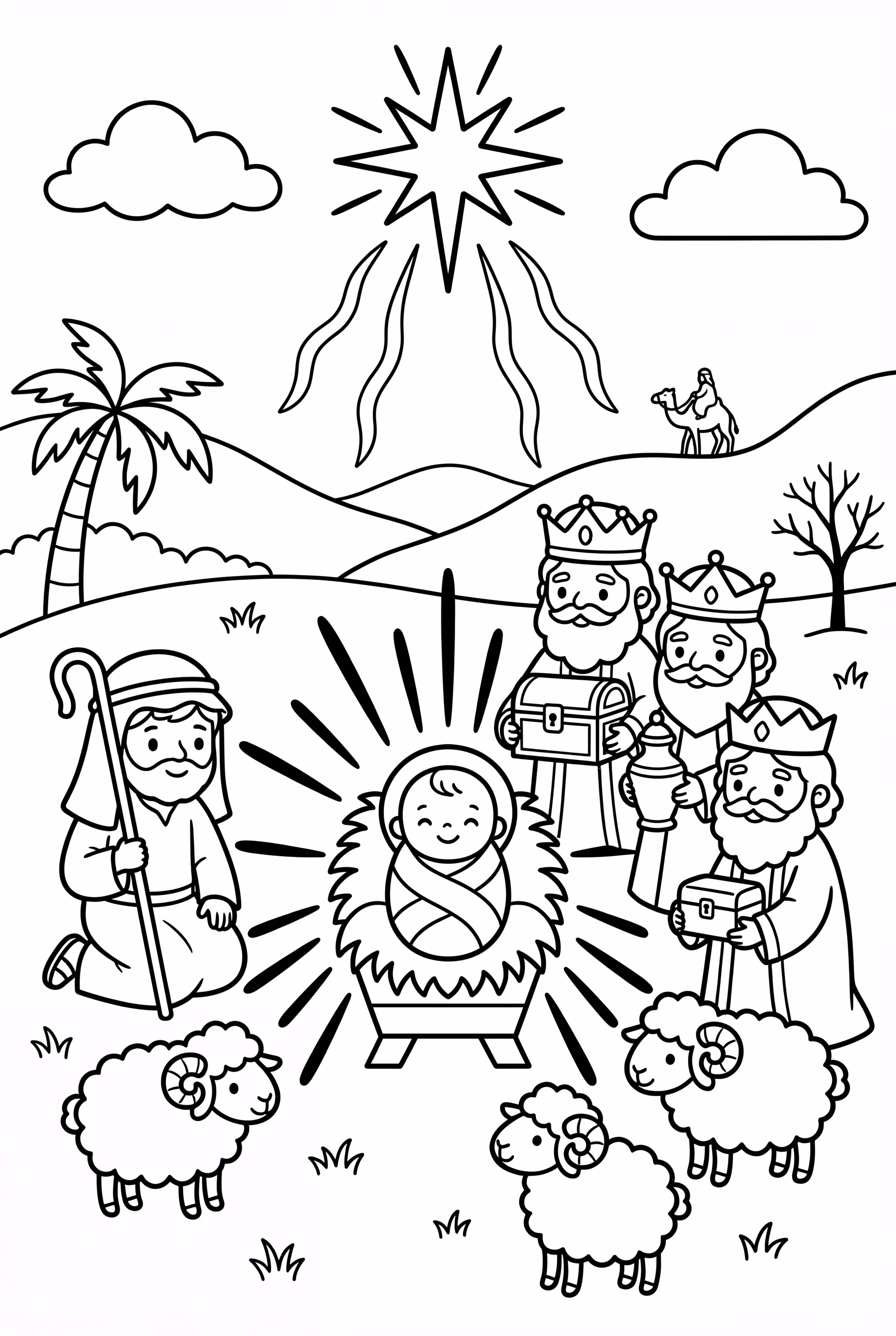 Bible Star Of Bethlehem Shining