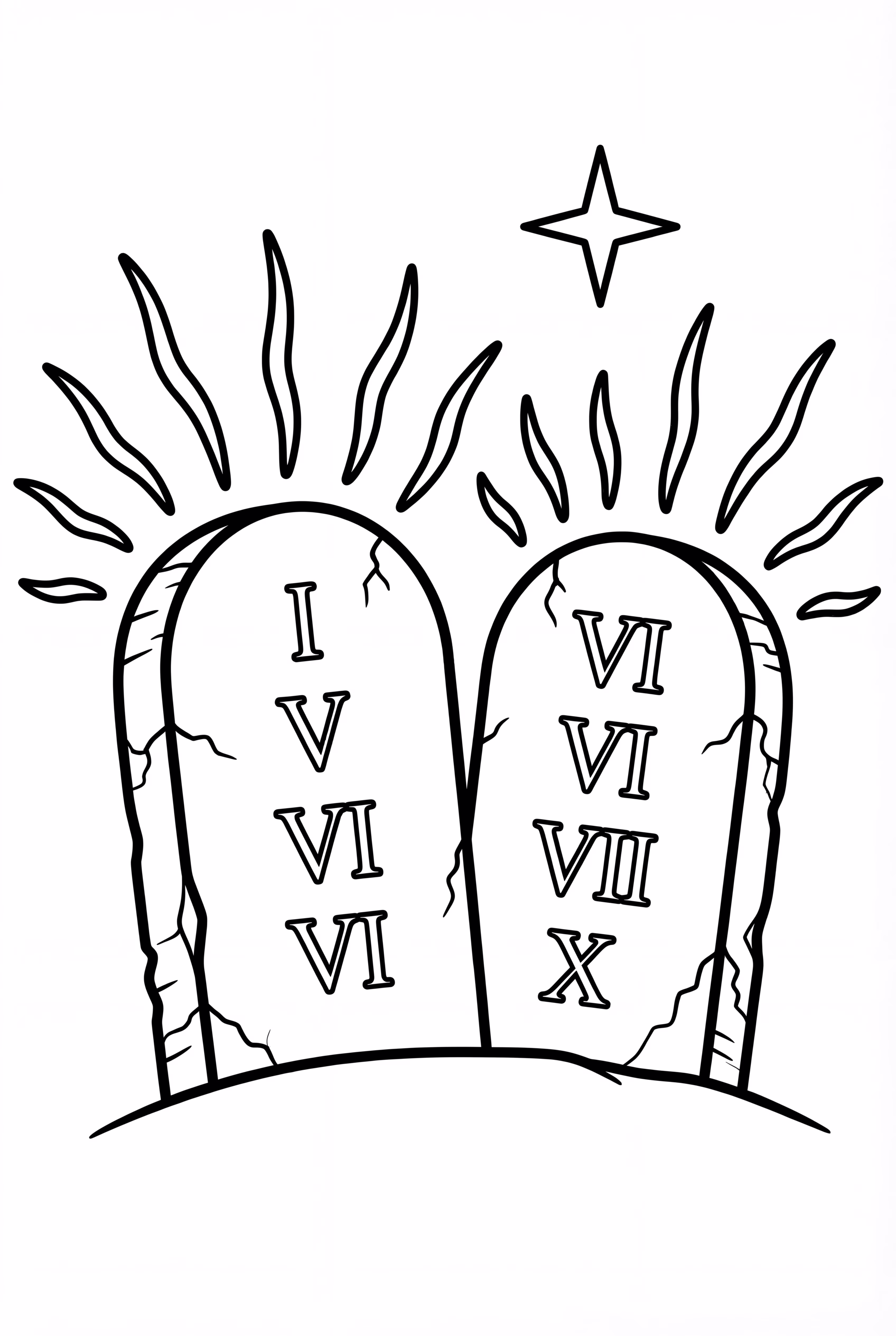 Bible Ten Commandments Tablets