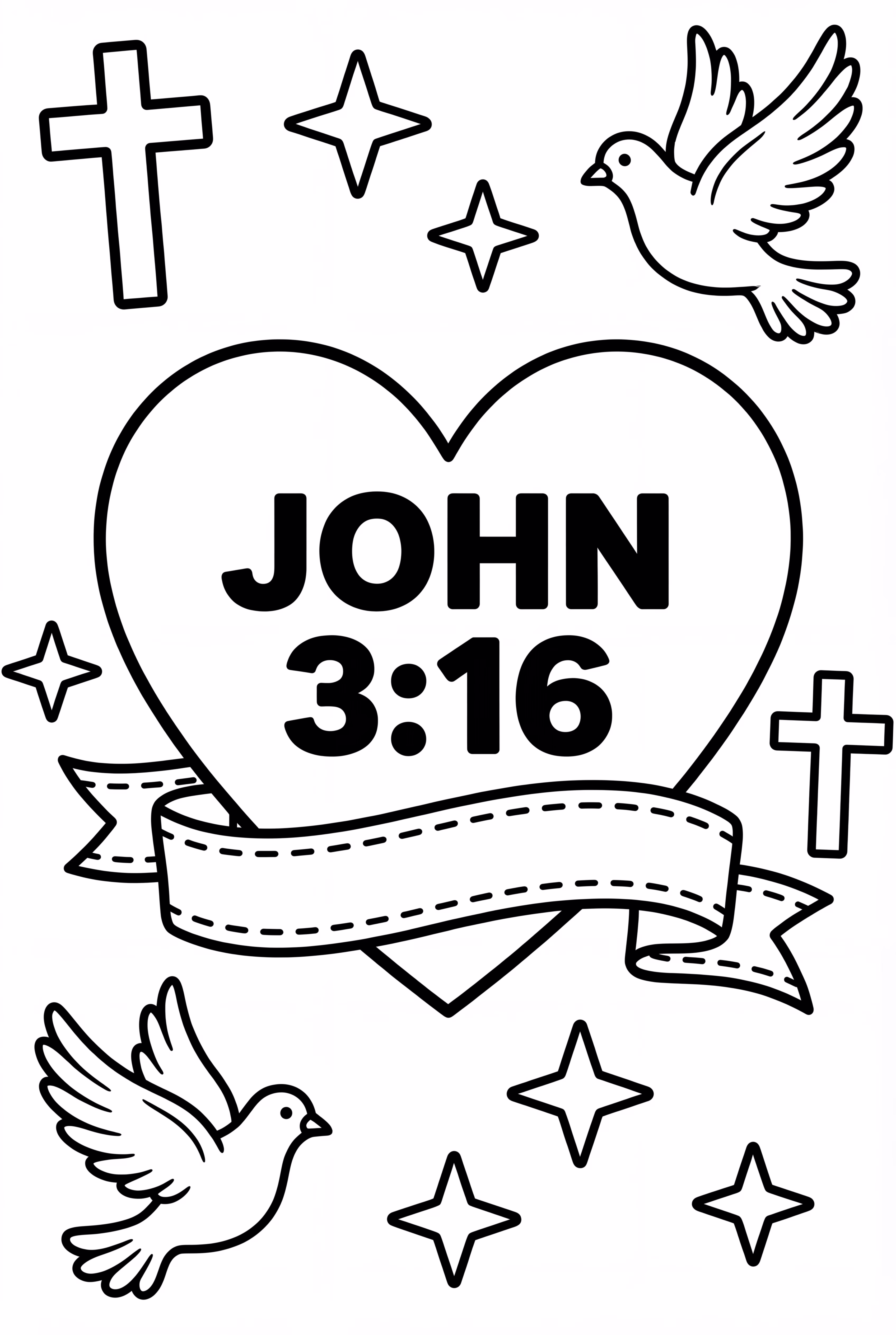 Bible Verse Heart Shape