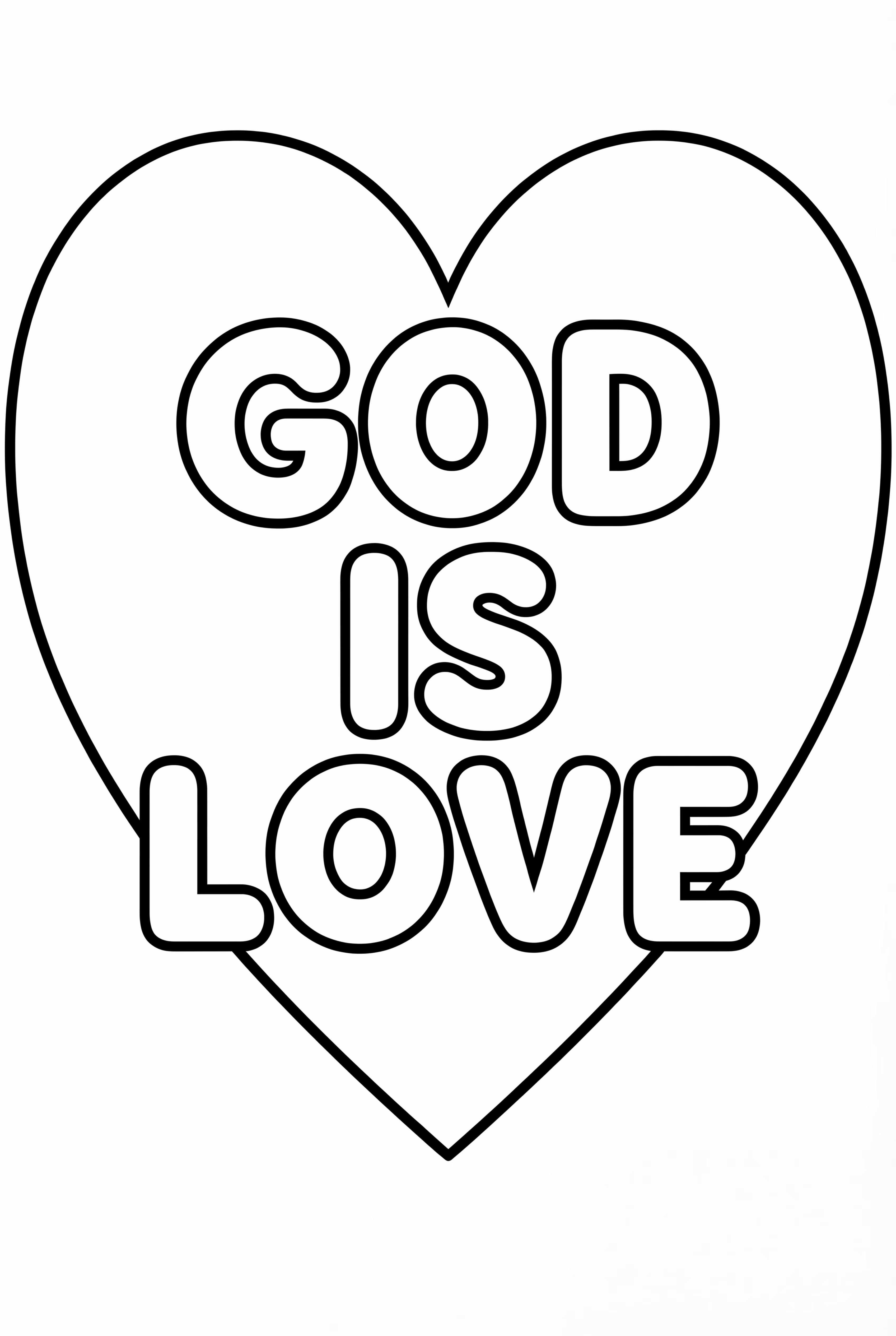 Grande Coração e um Versículo Bíblico de Amor