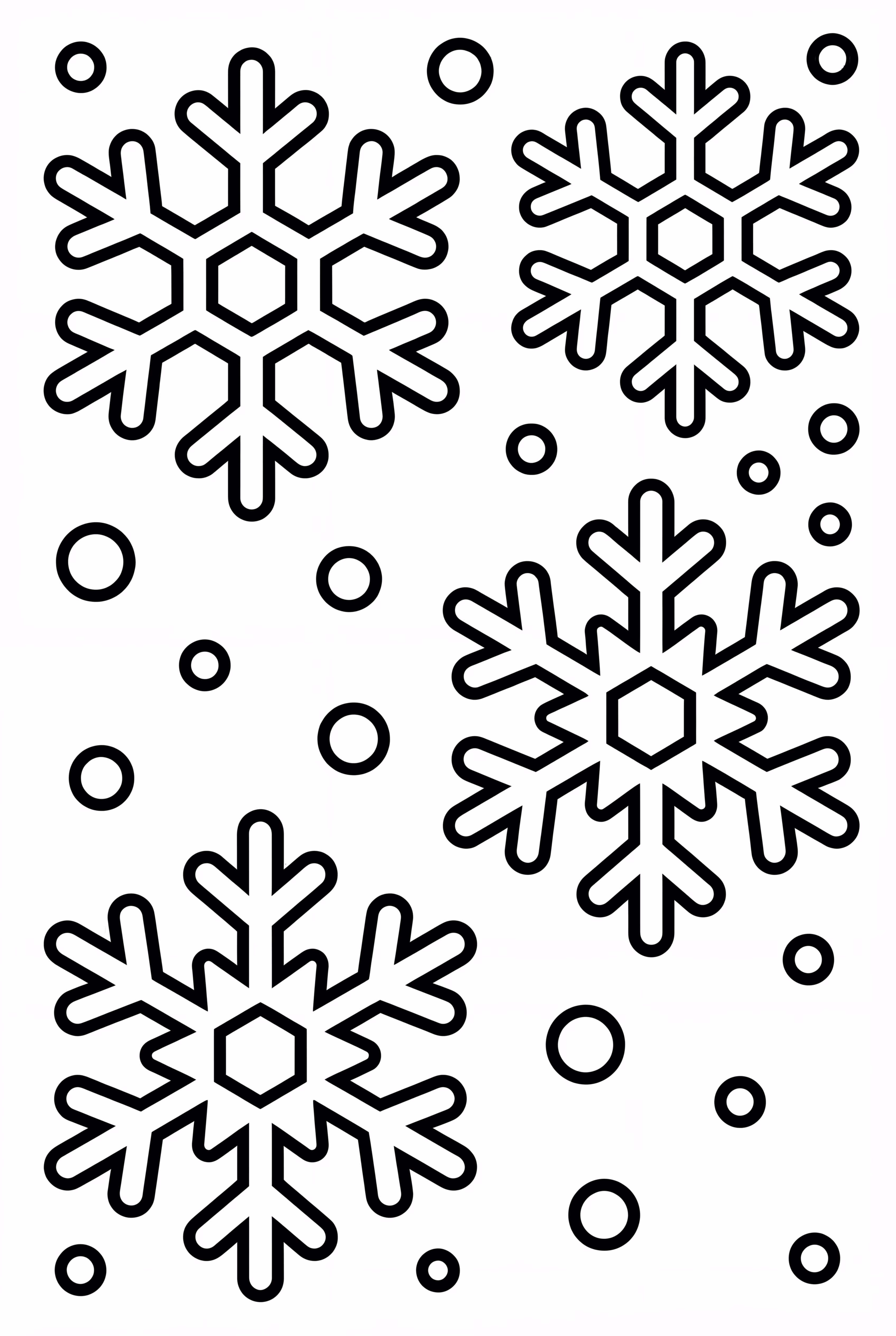 Big Winter Snowflakes Falling