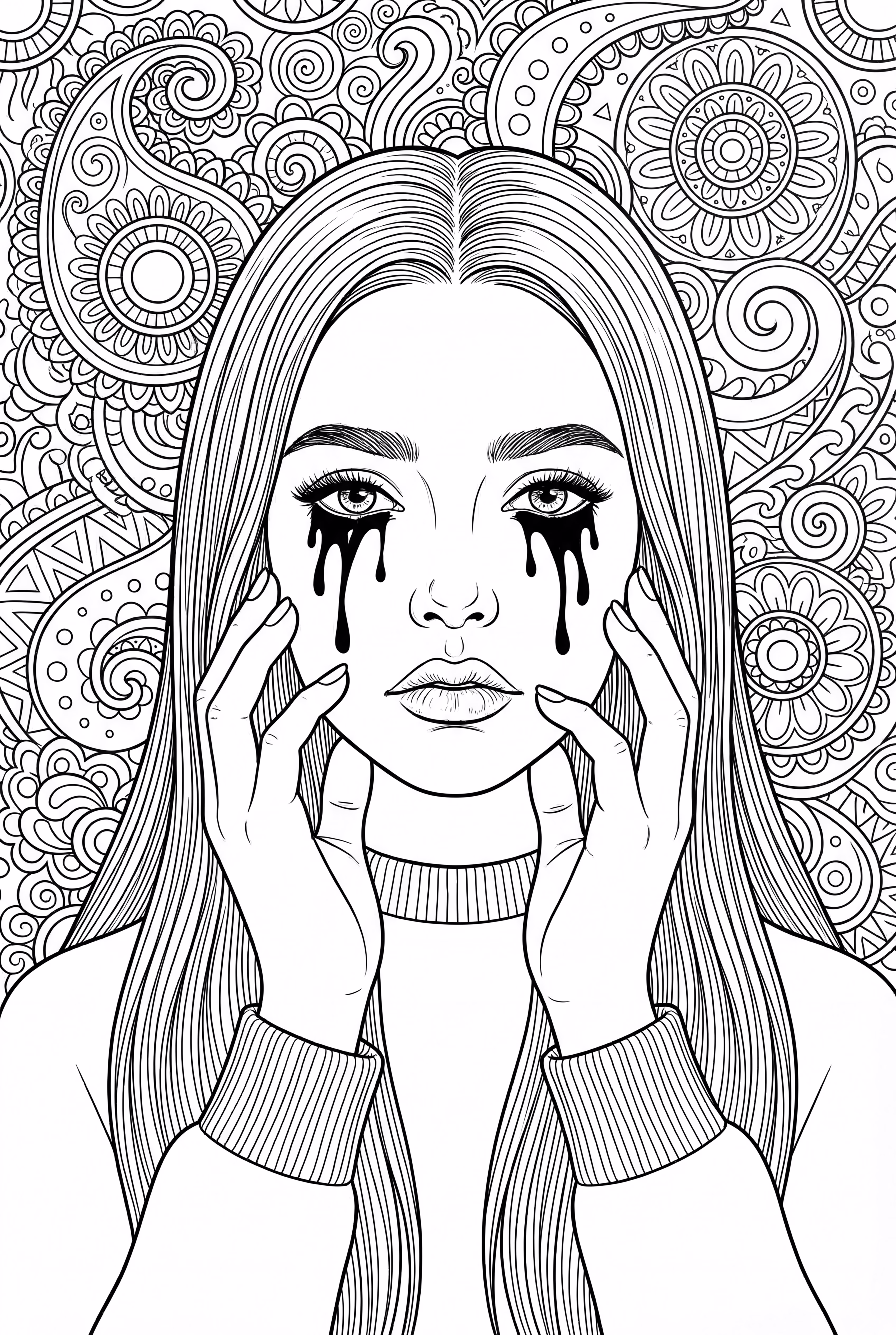 Billie Eilish Crying Black Tears