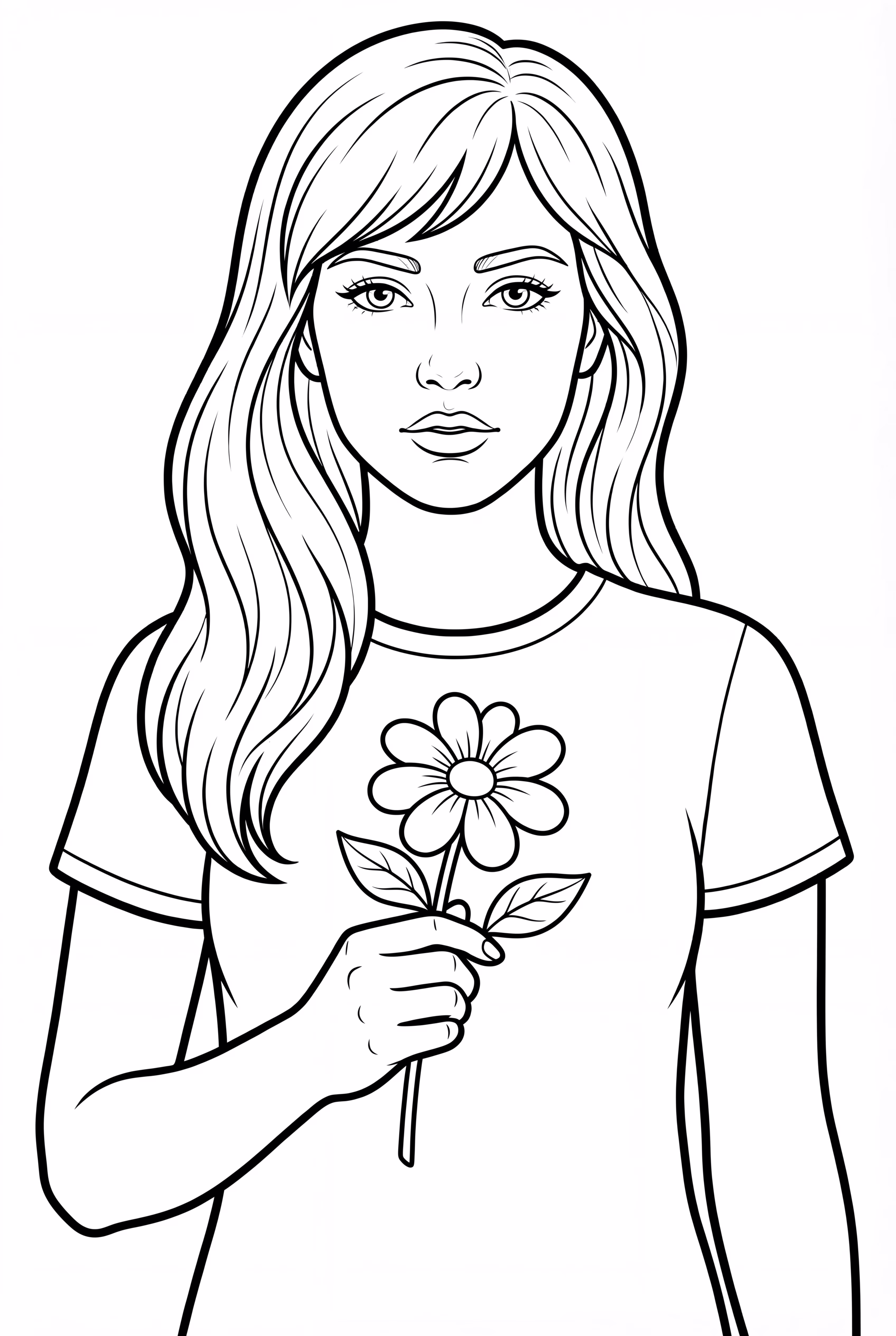 Billie Eilish Holding One Flower