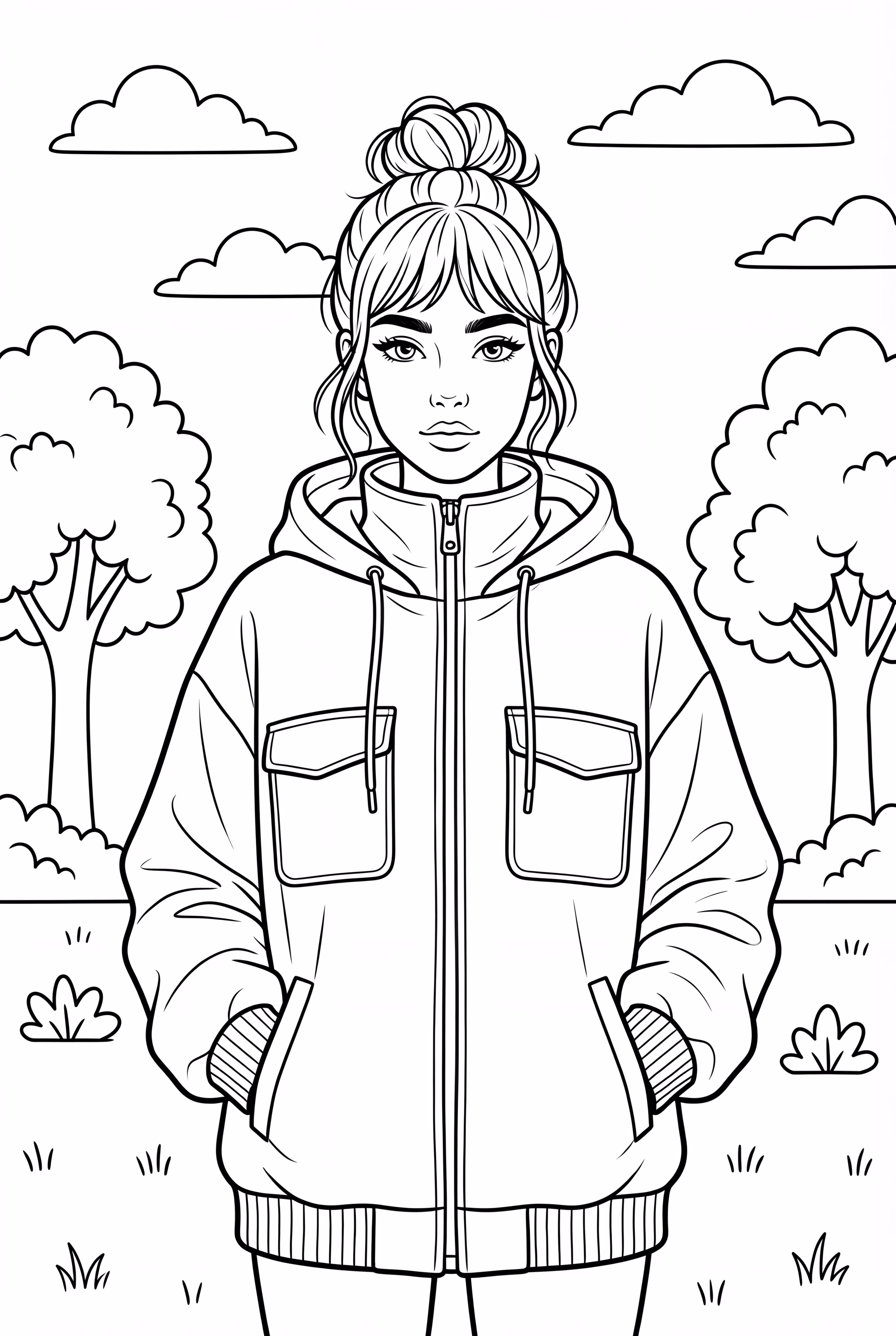 Billie Eilish In A Cool Jacket