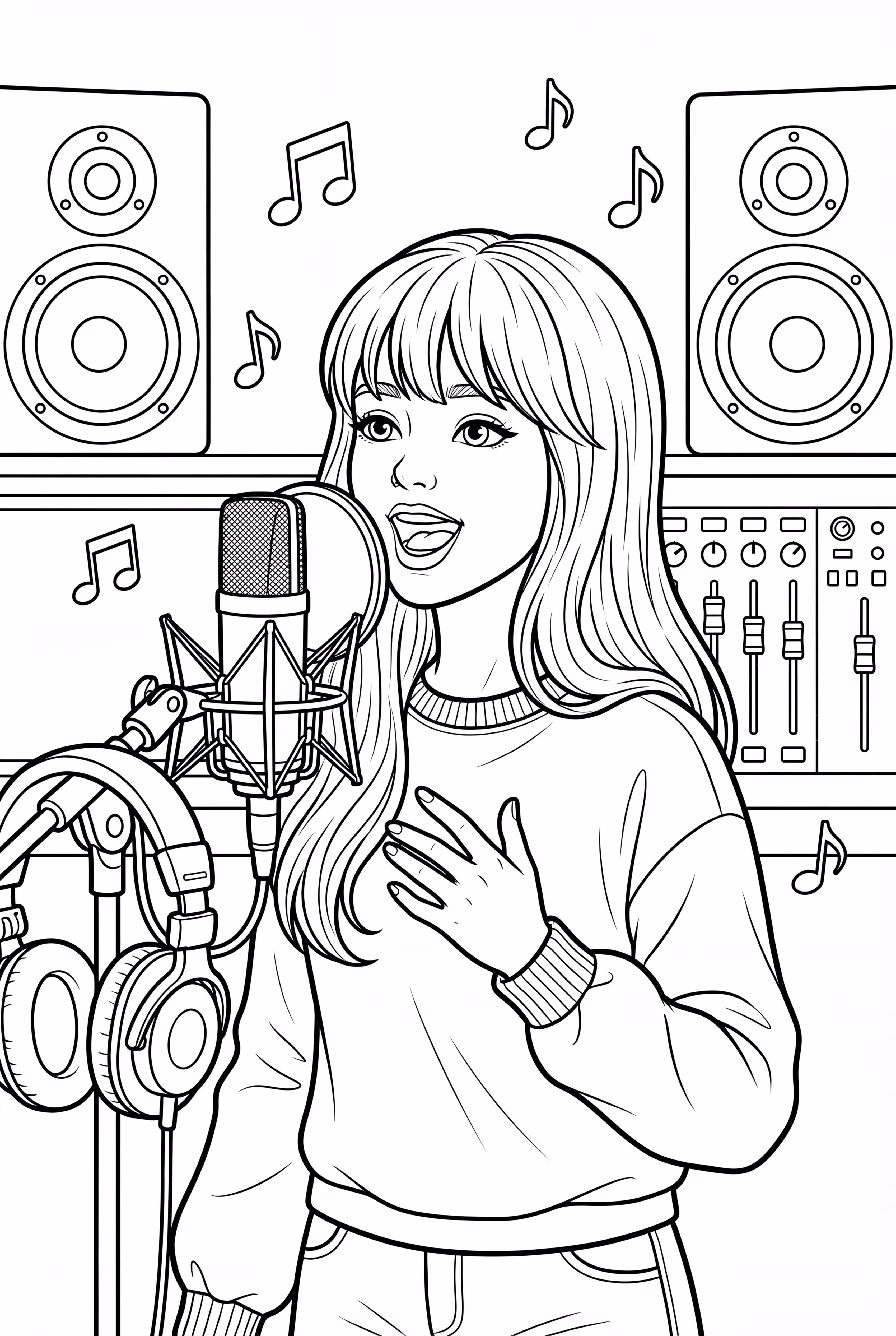 Billie Eilish dans le studio d'enregistrement