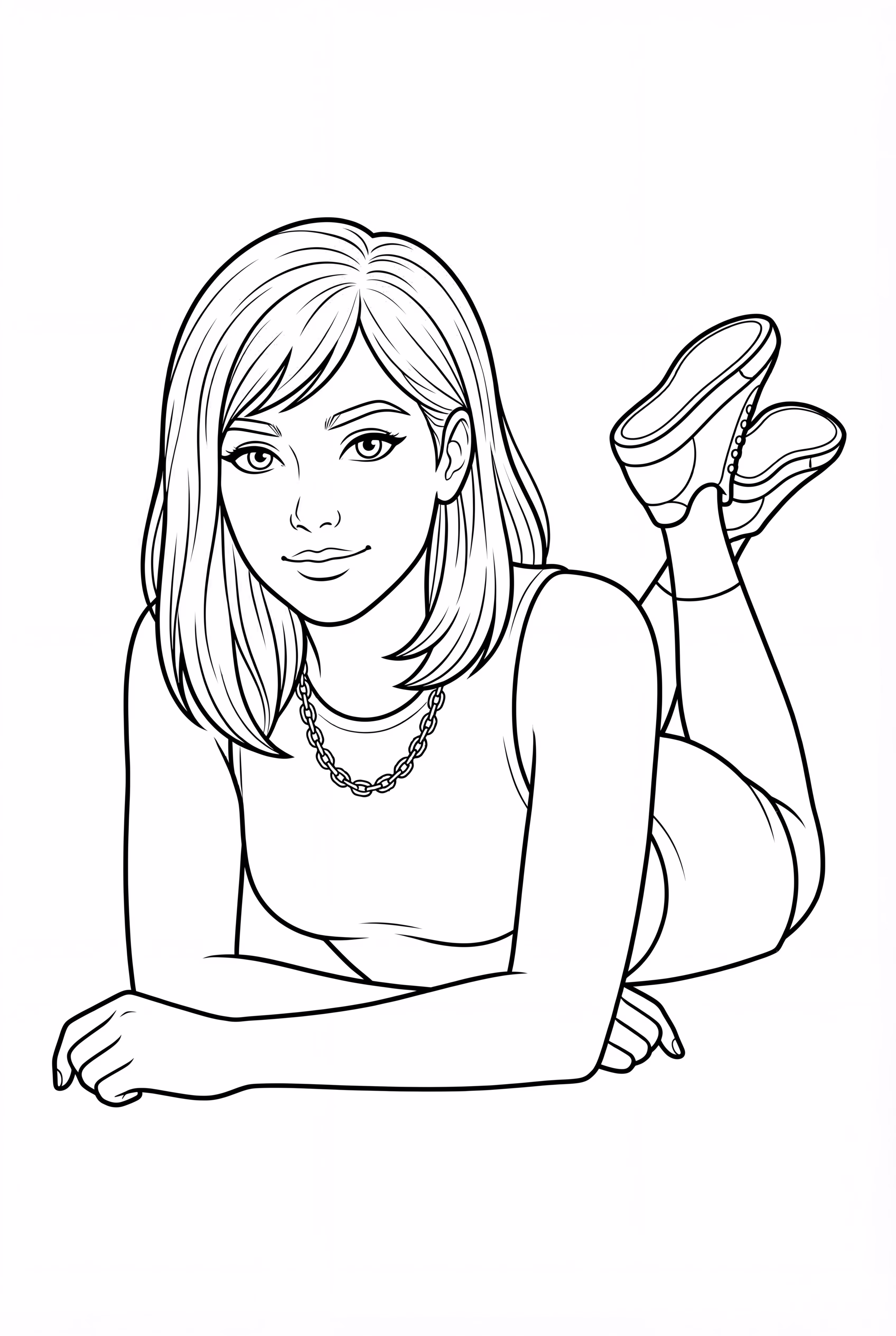 Billie Eilish allongée