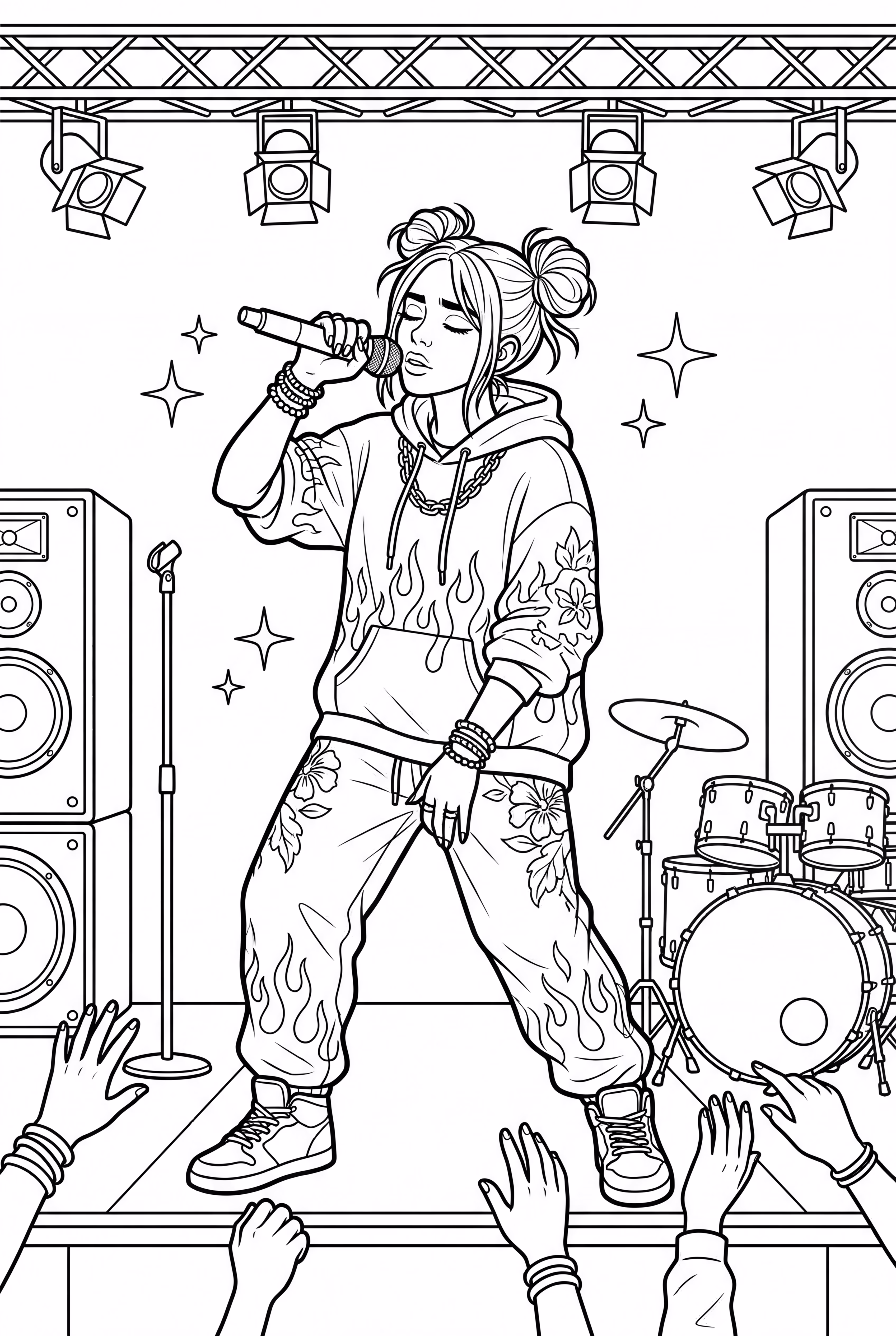 Billie Eilish sur une scène de concert