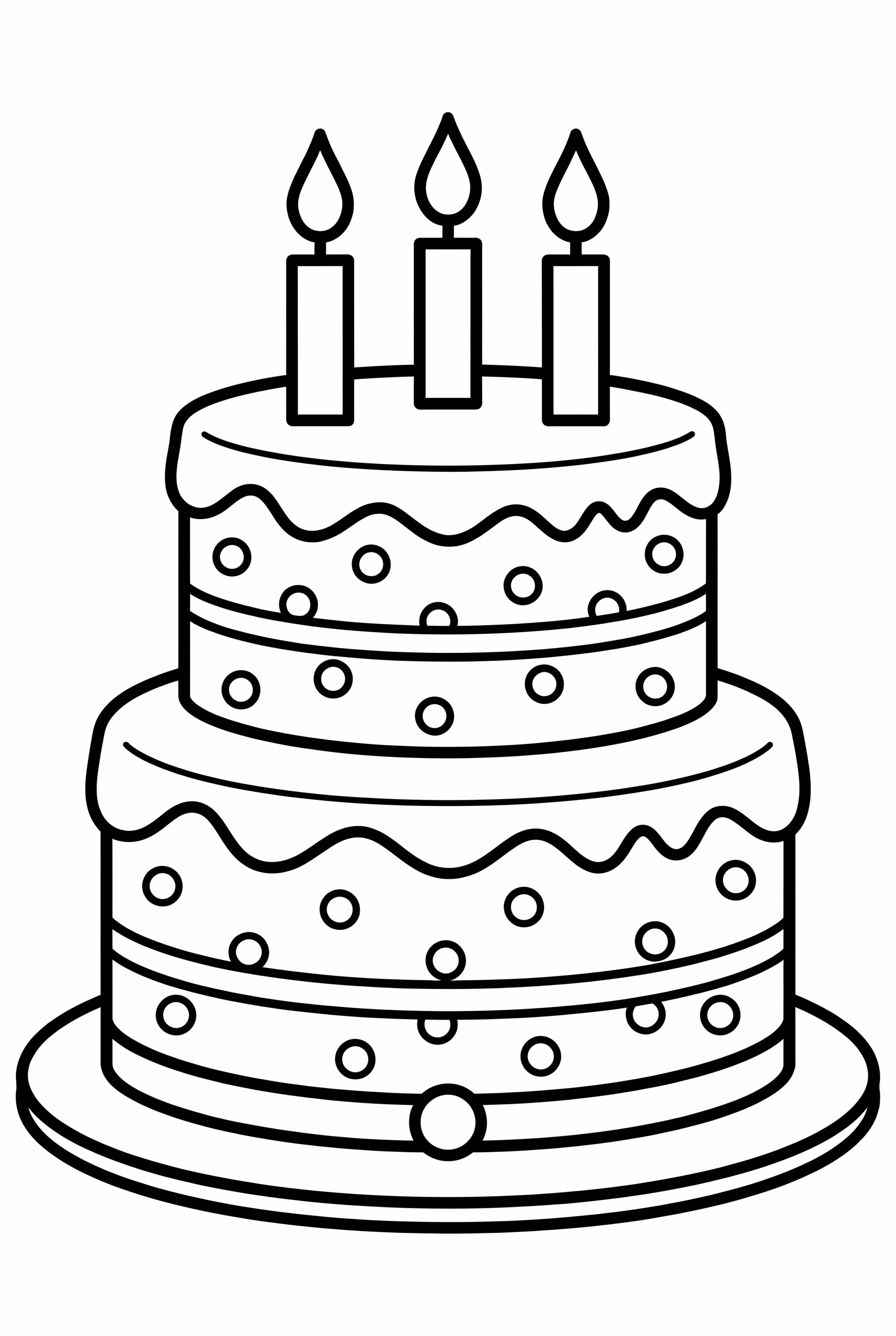 Birthday Cake Dessert With Candles