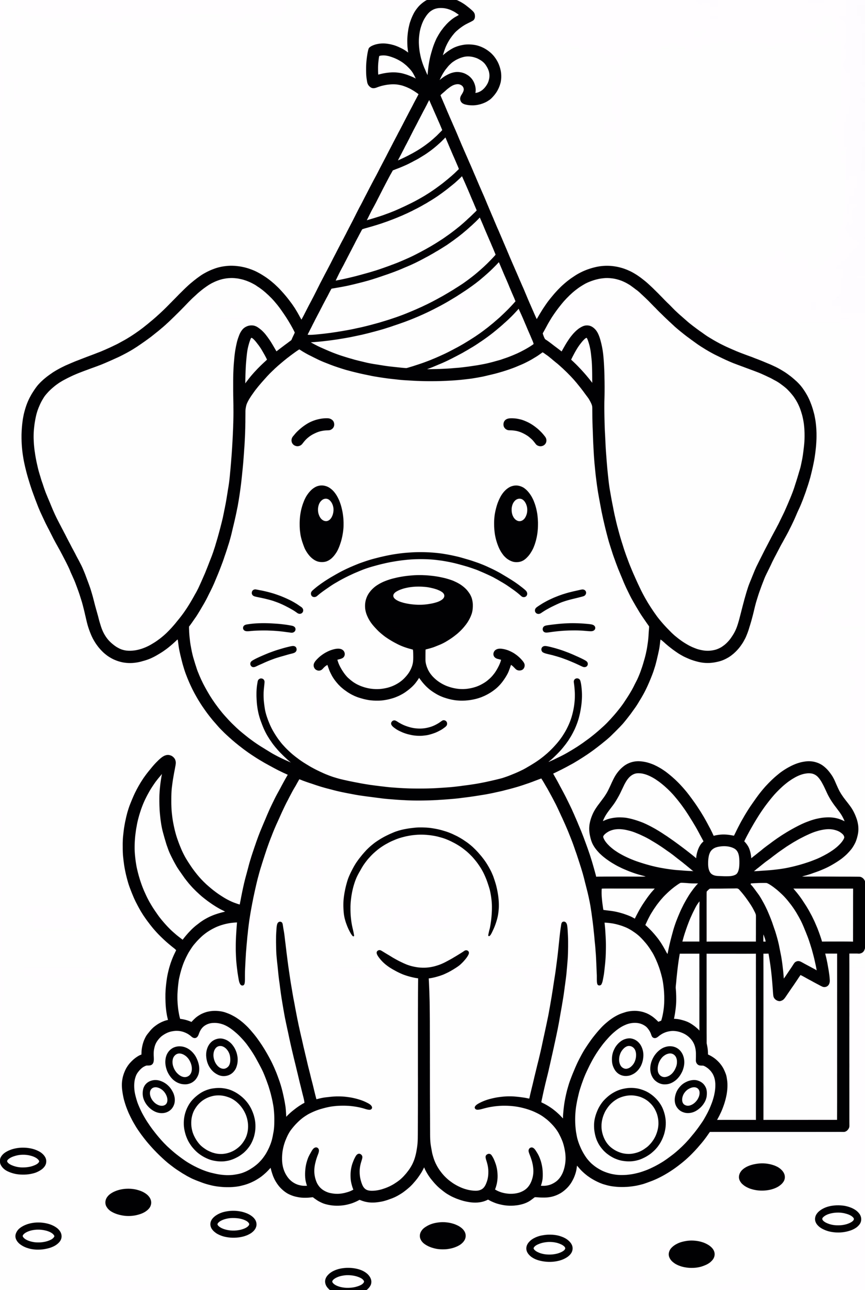 Birthday Dog With Party Hat