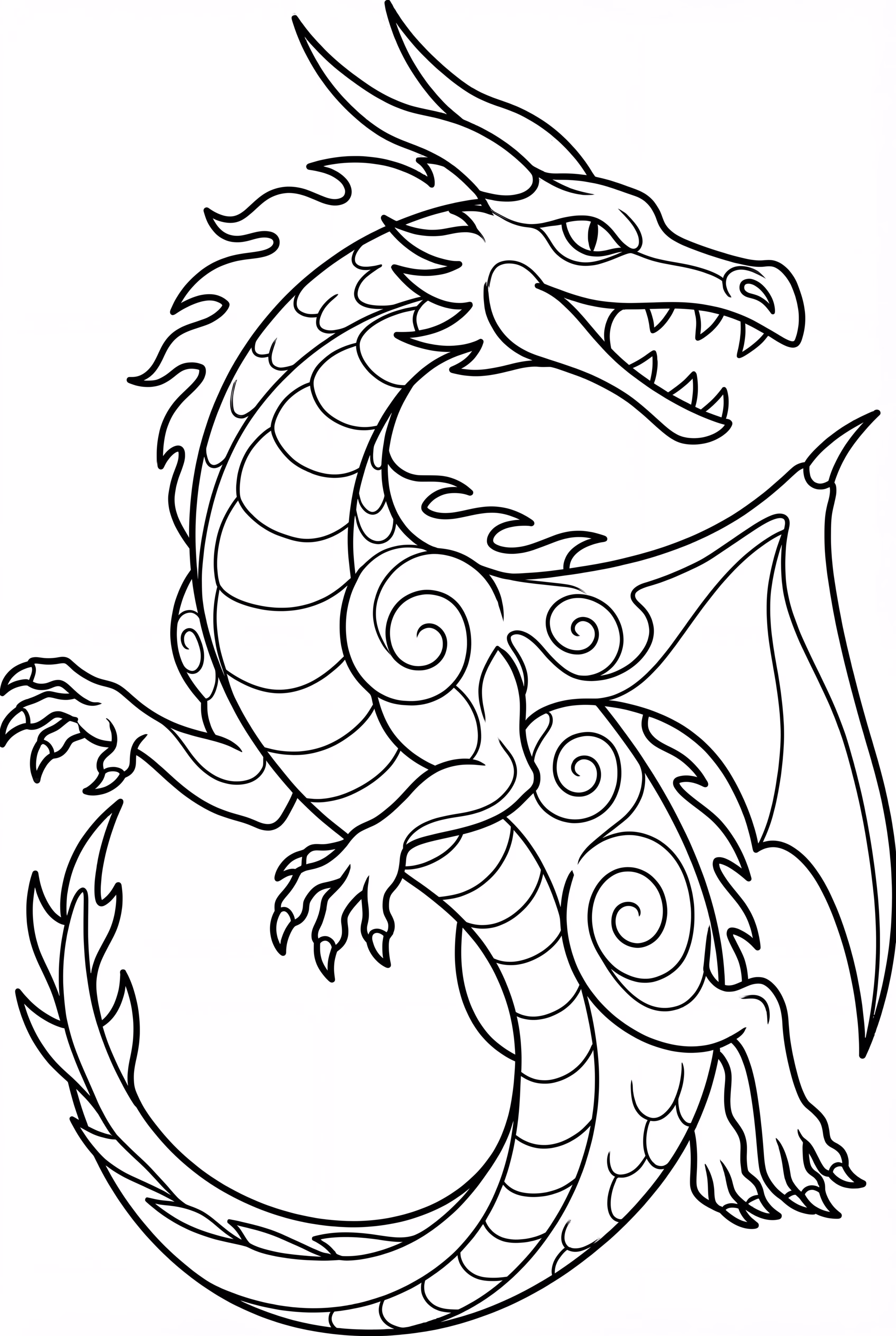 Black and White Dragon