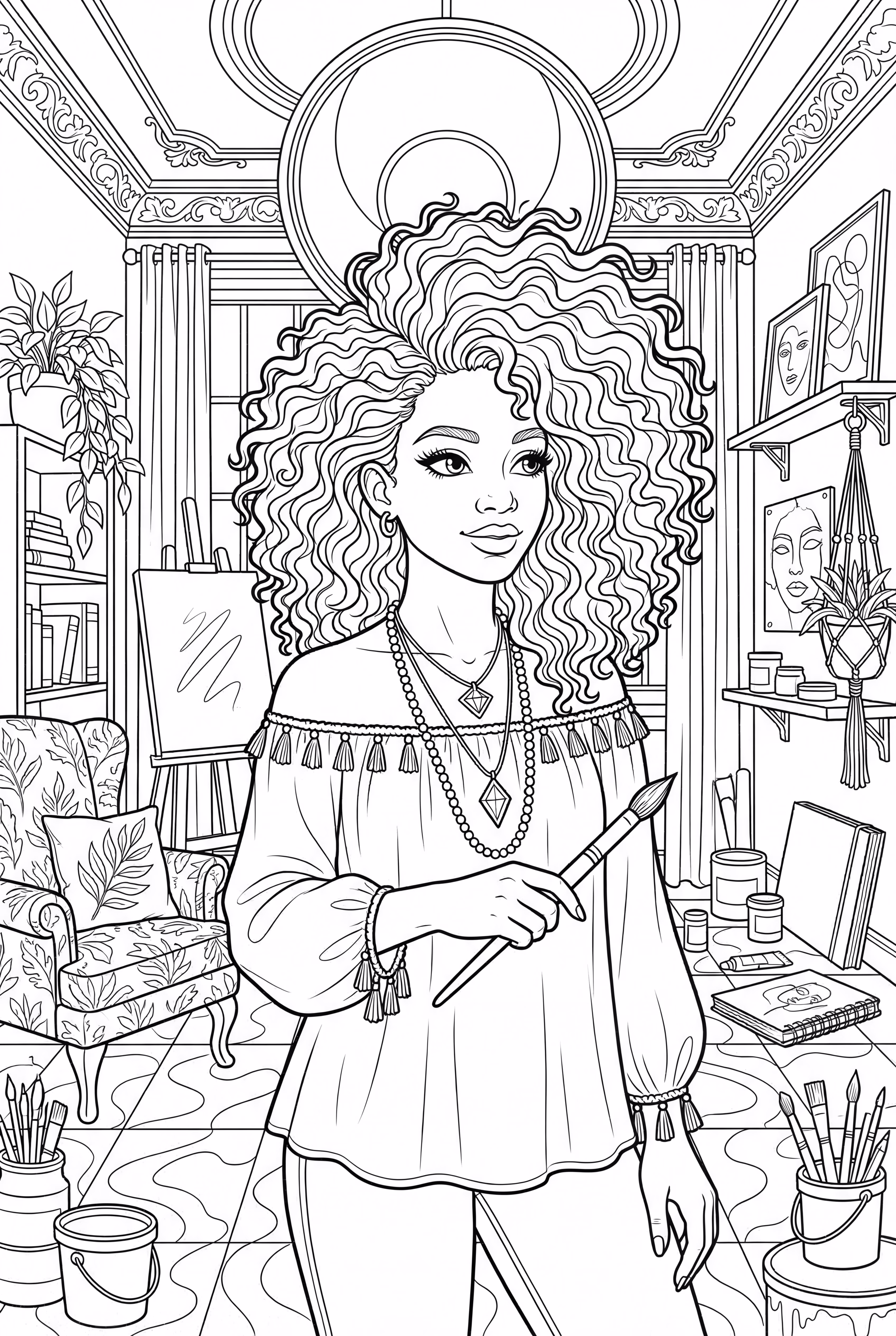 Black Girl Exploring Her Creative Side