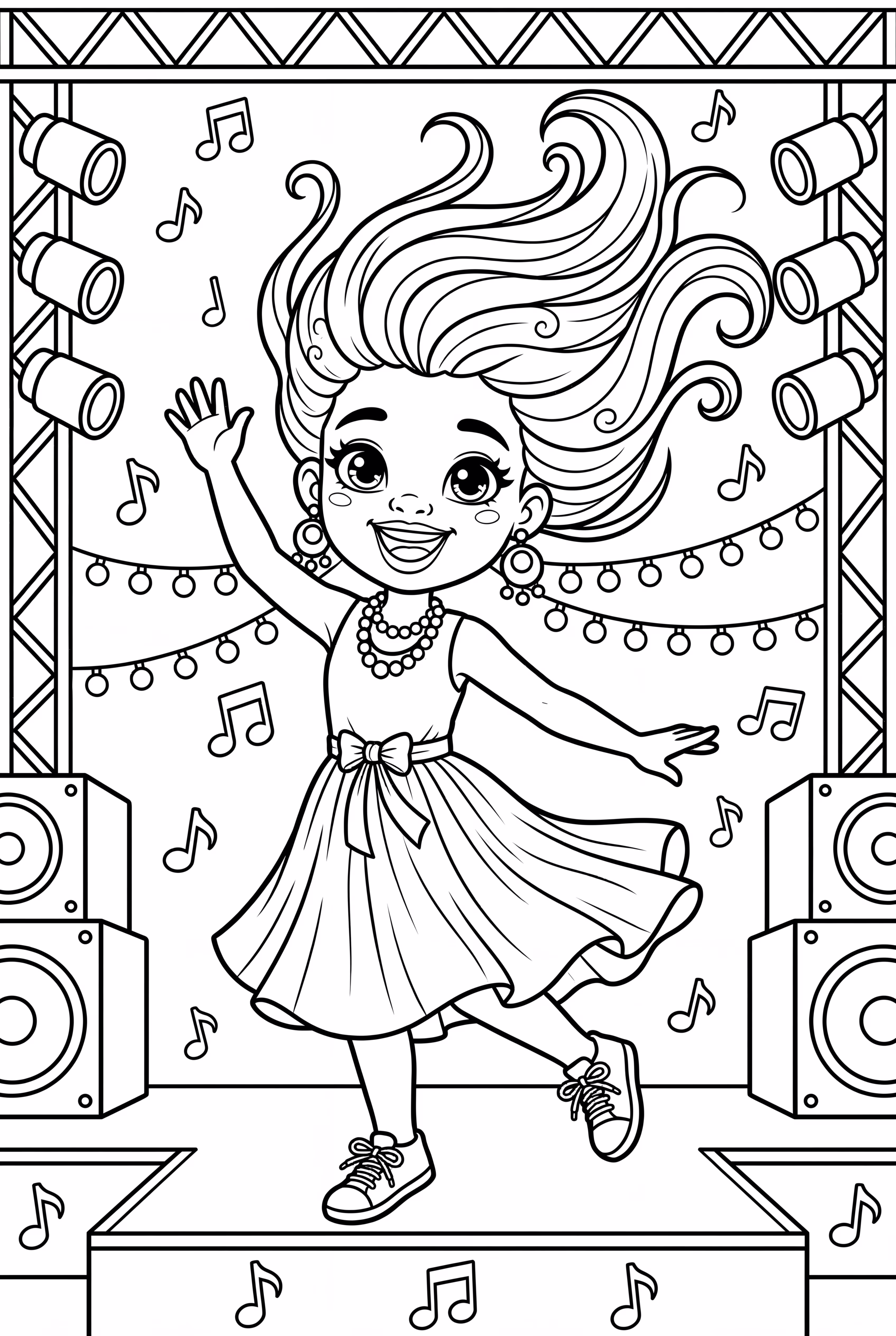 Black Girl Expressing Joy at a Festival-2