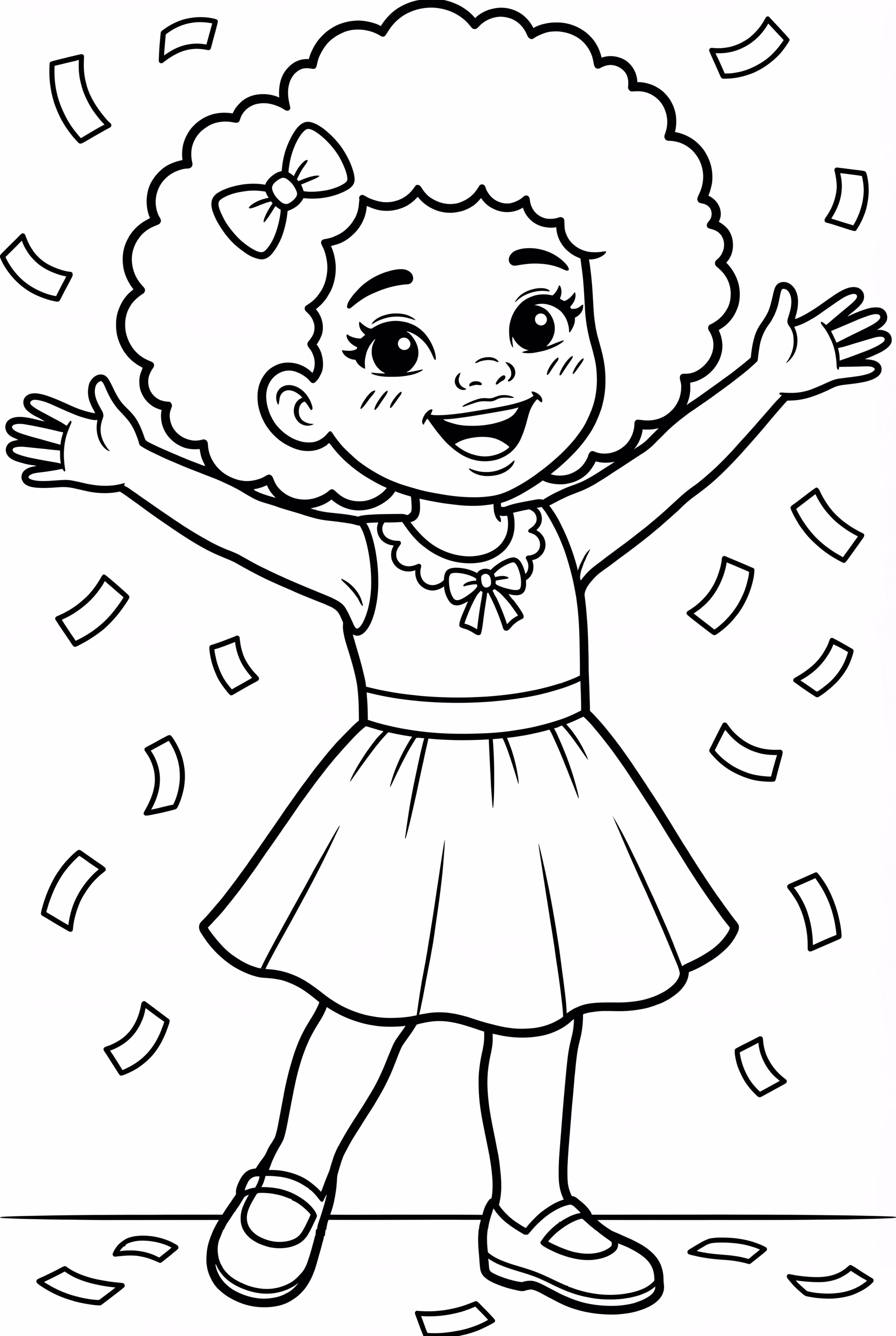 Black Girl Expressing Joy at a Festival