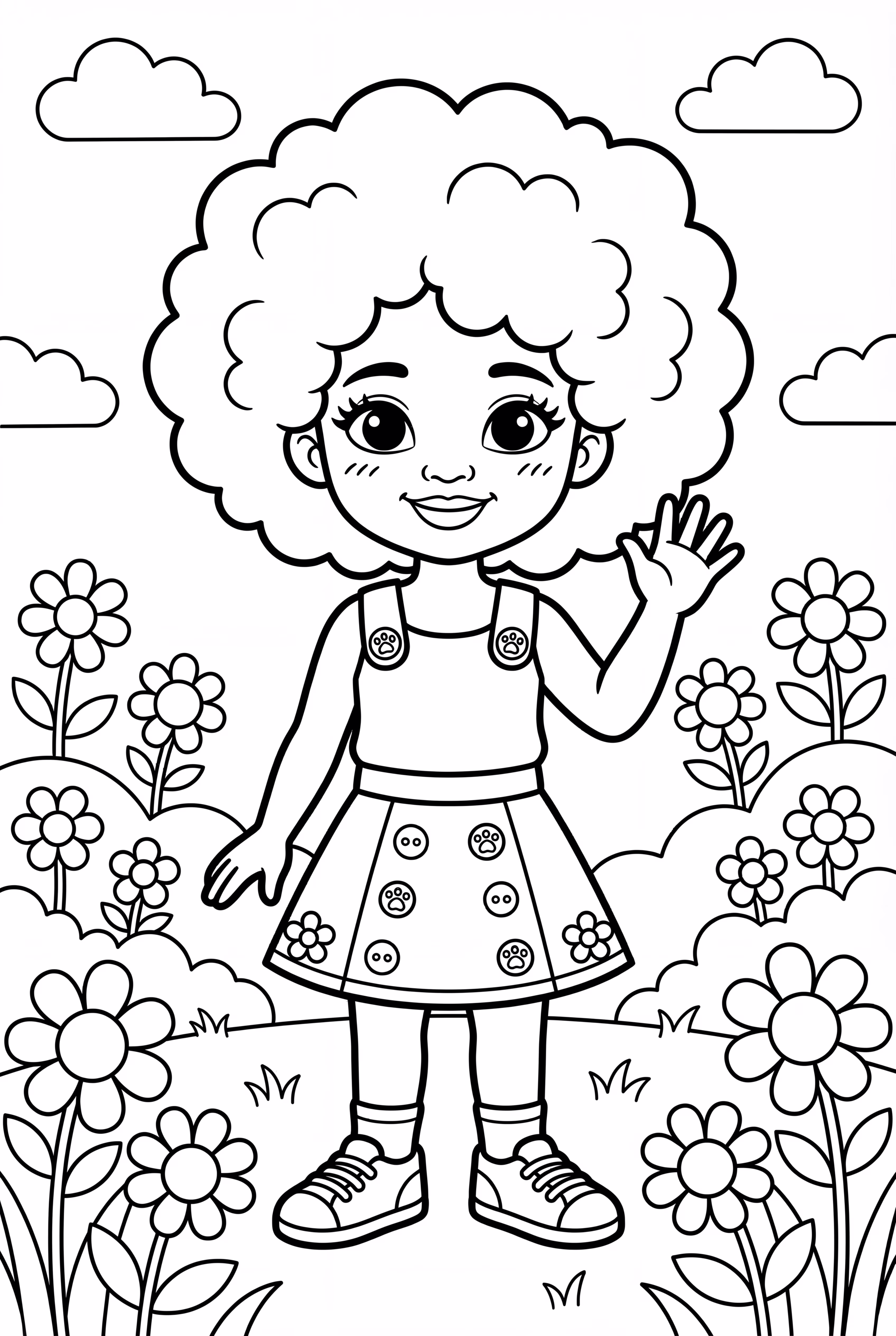 穿着时尚的黑人女孩