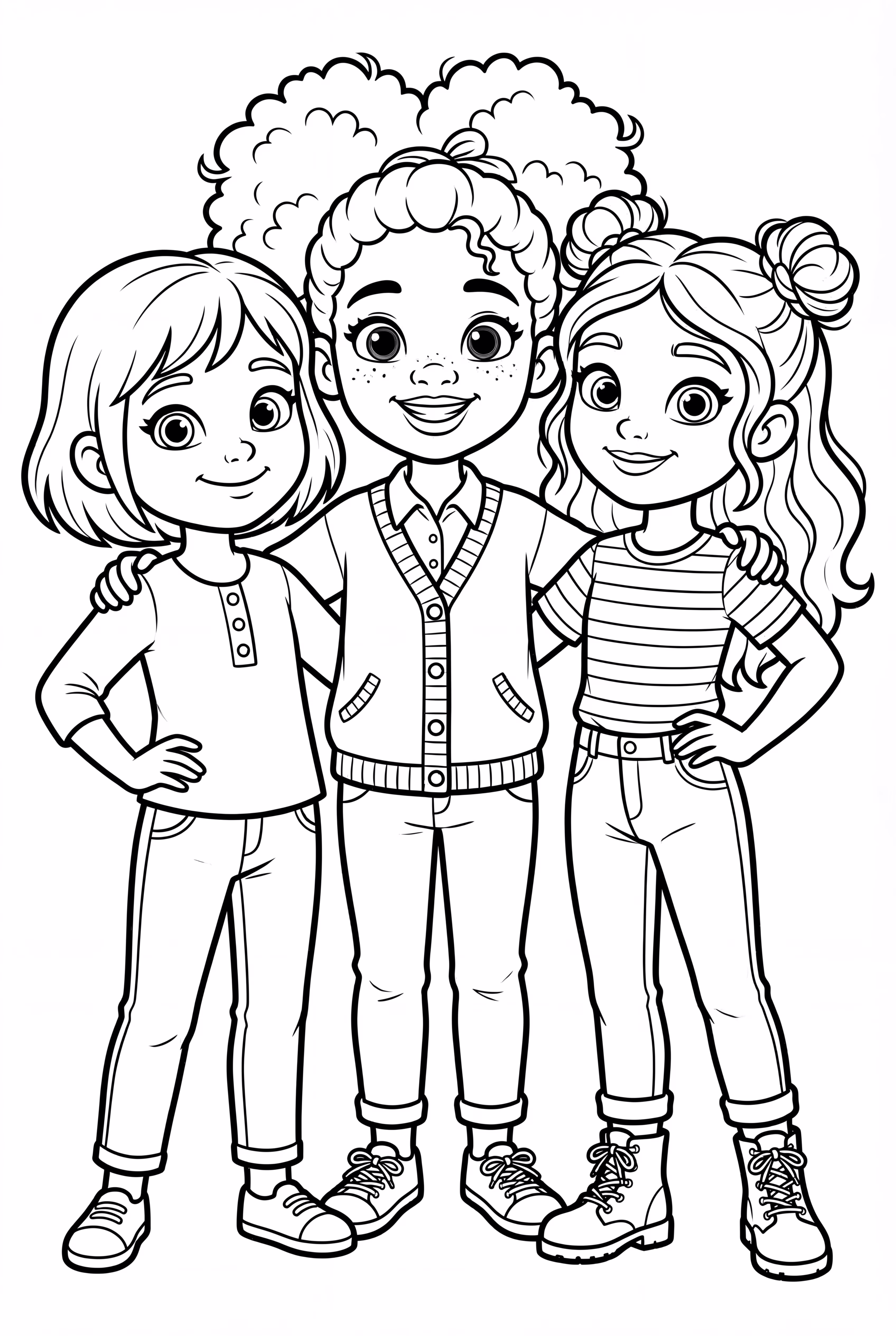 Black Girl Laughing with Her Best Friends