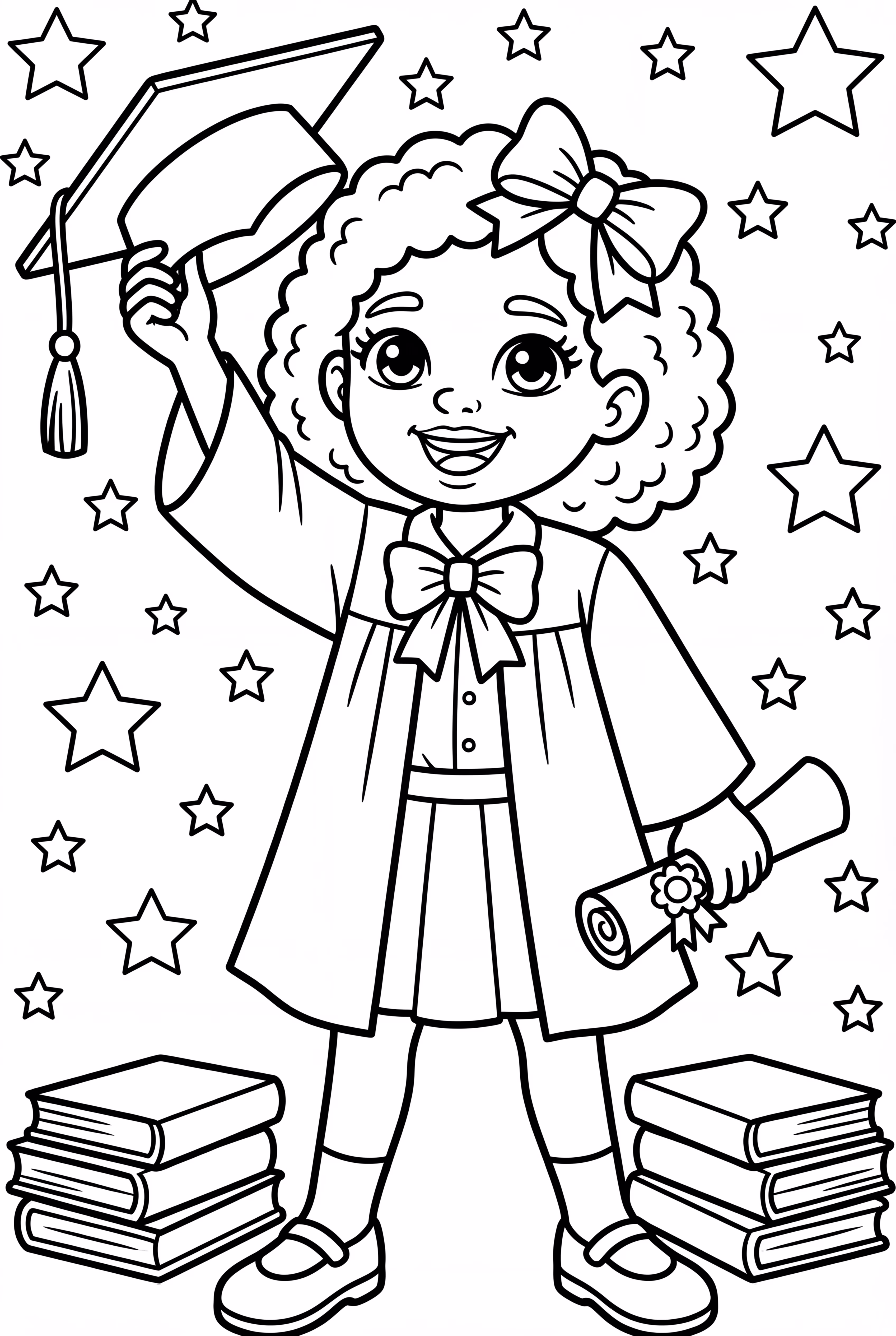 Schwarzes Mädchen mit Träumen vom Erfolg