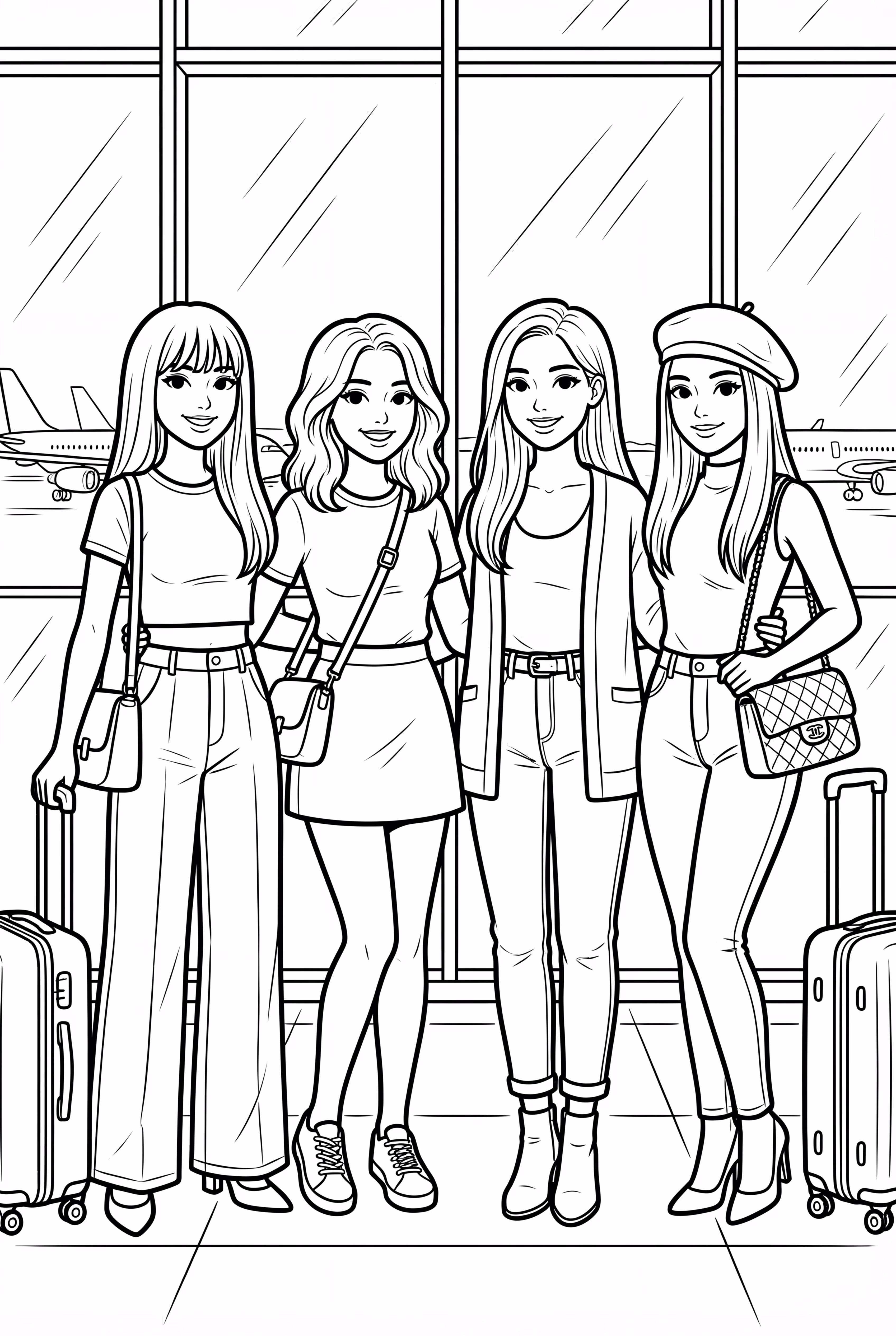 Blackpink At The Airport Fashion Scene