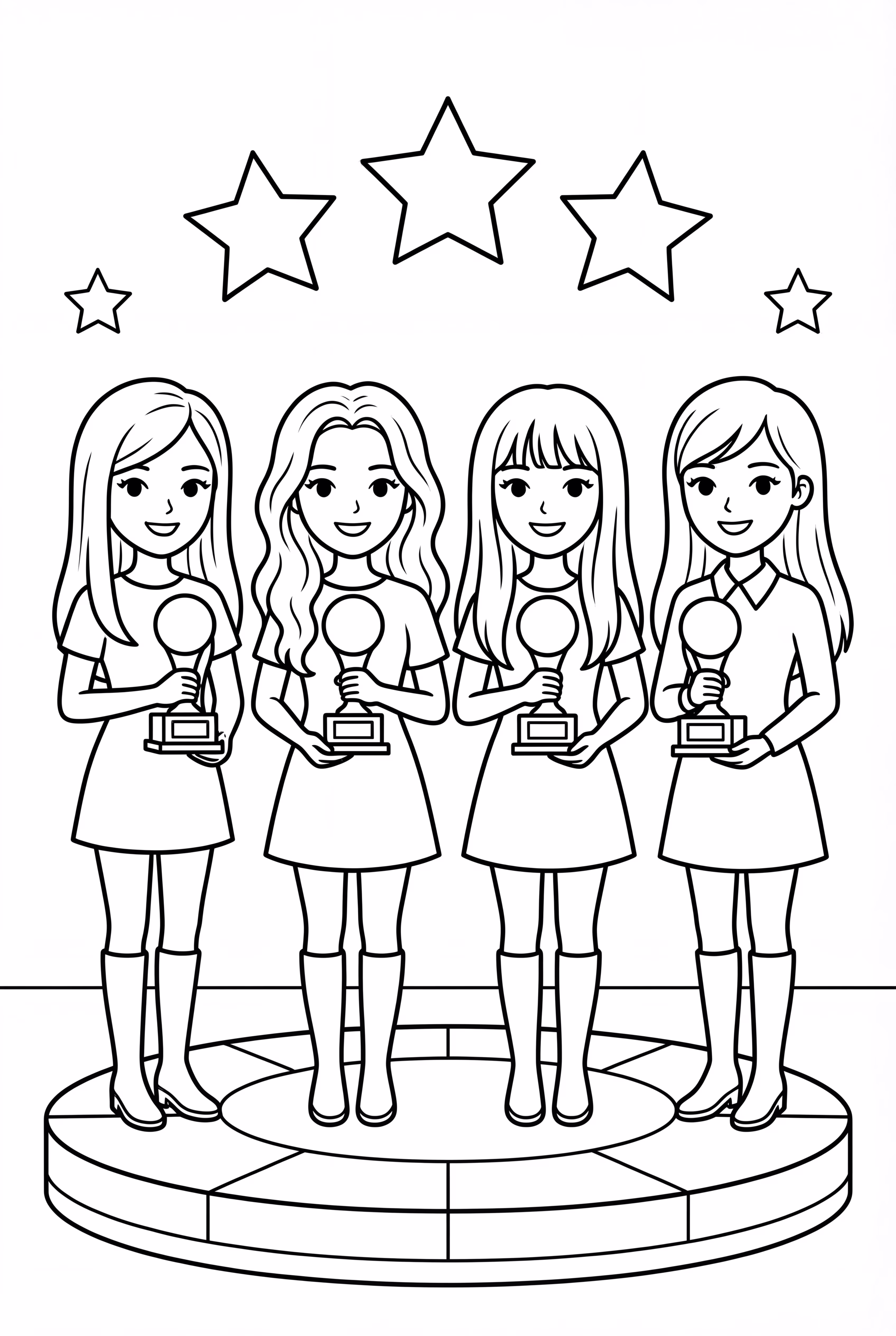 Blackpink Posando com Seus Prêmios