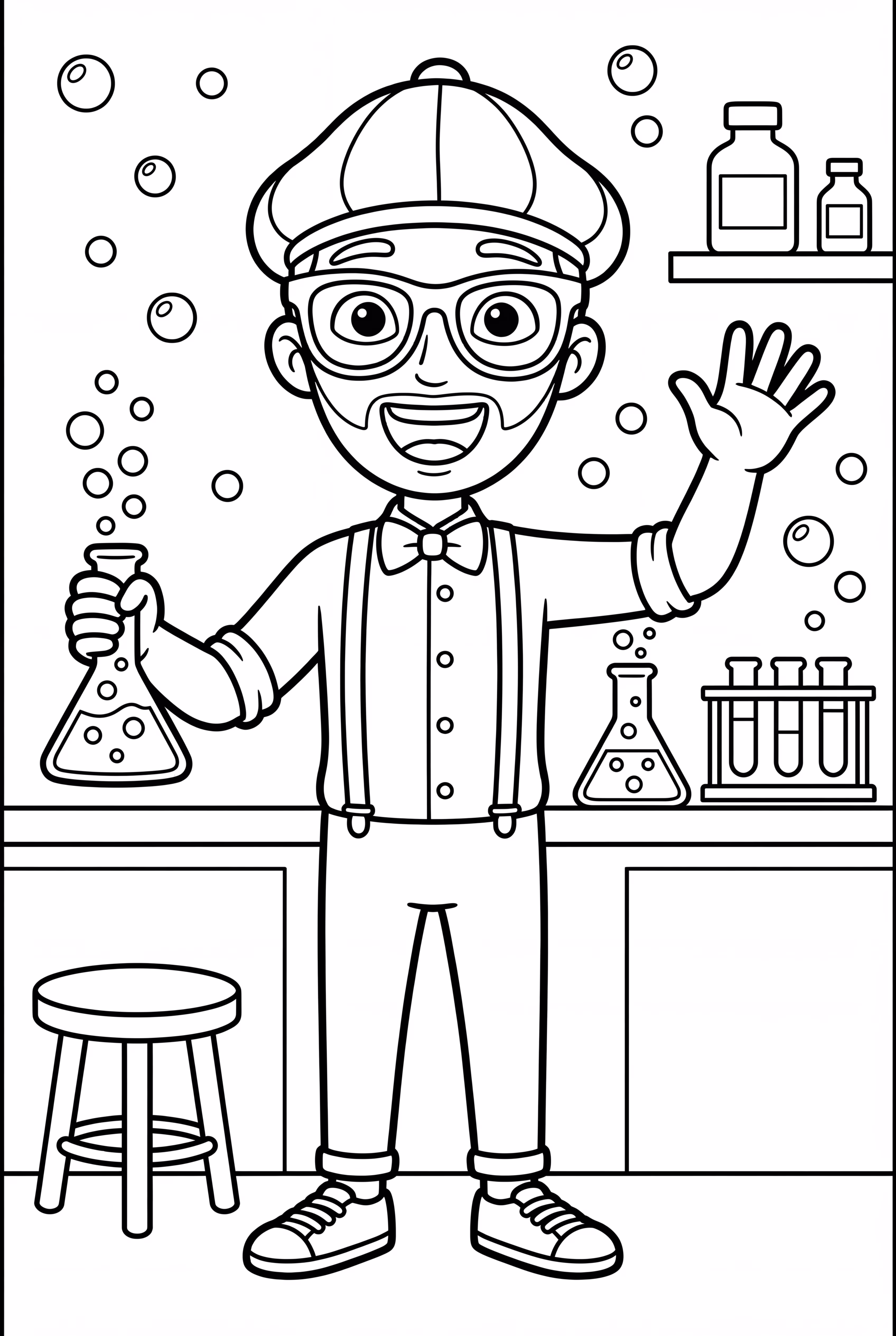 Blippi Doing A Science Experiment