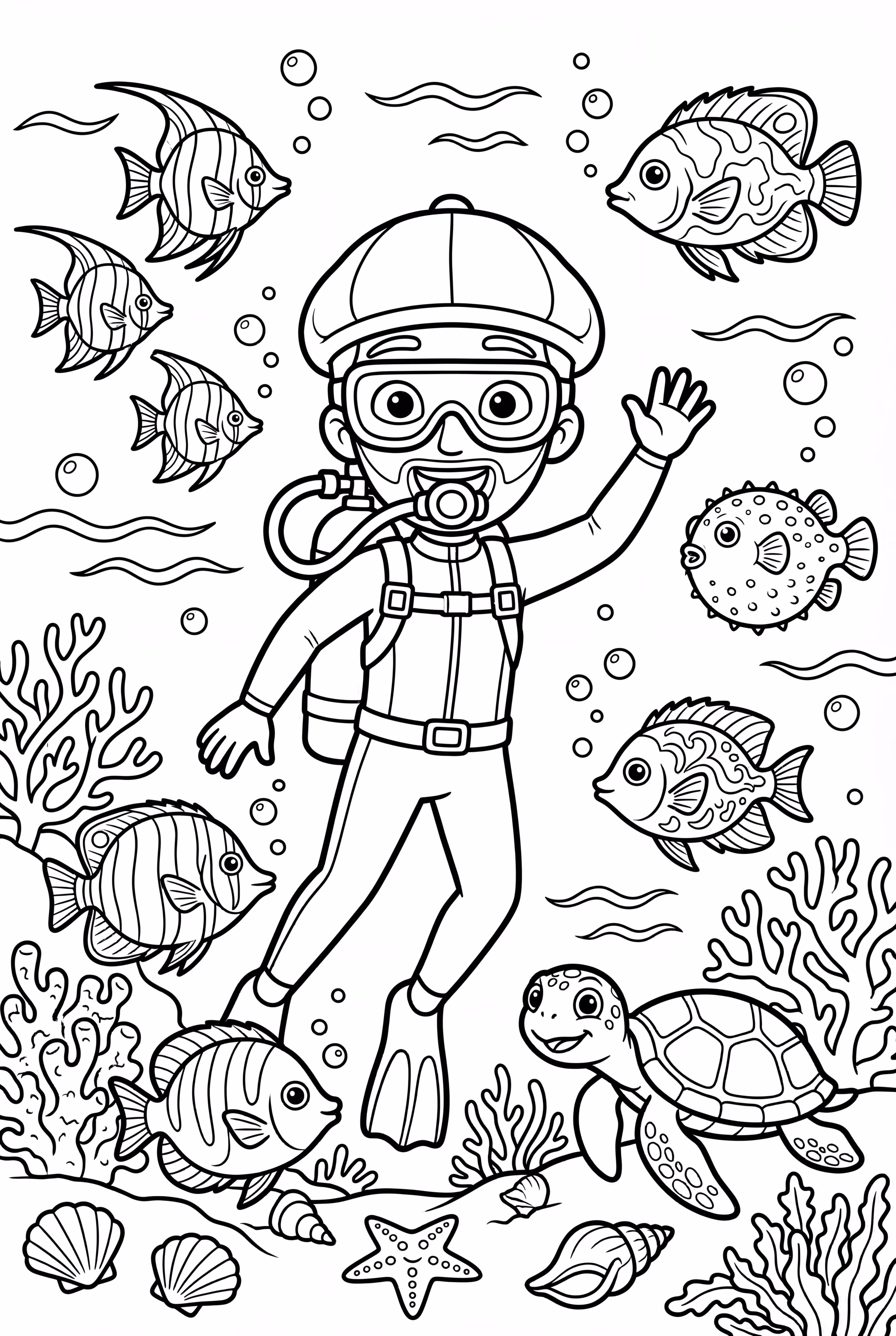 Blippi Exploring Under The Sea With Fish