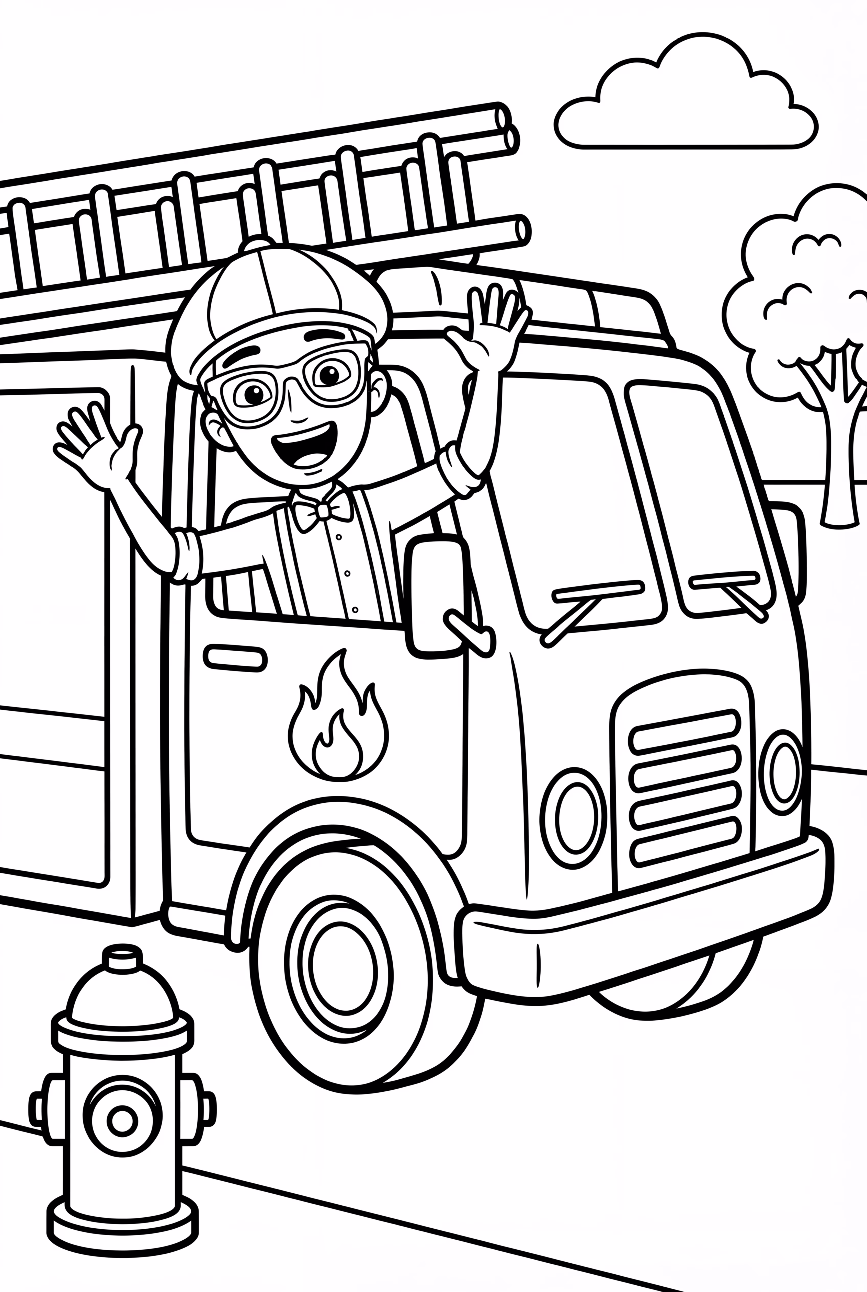 Blippi In A Fire Truck