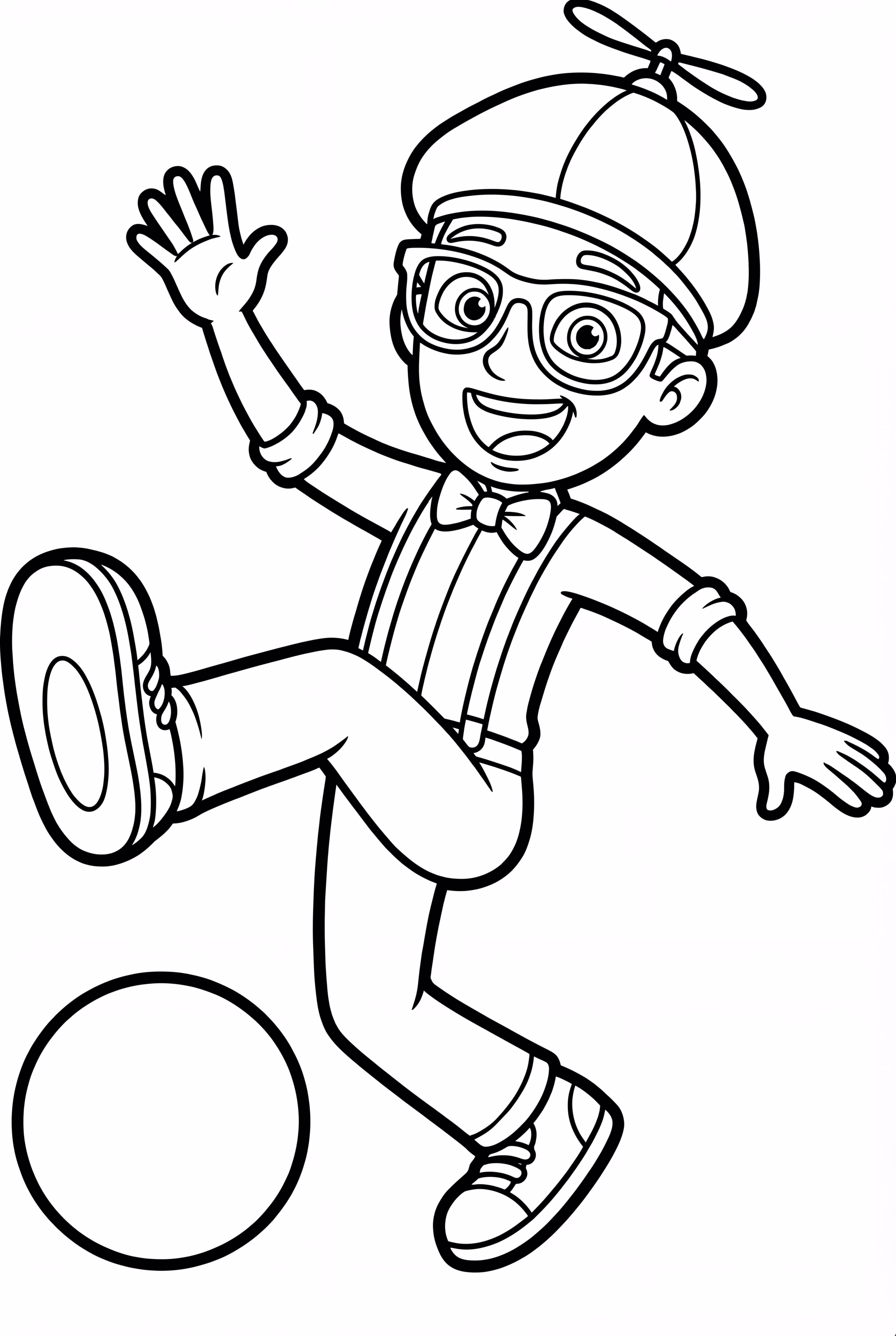 Blippi Kicking A Ball