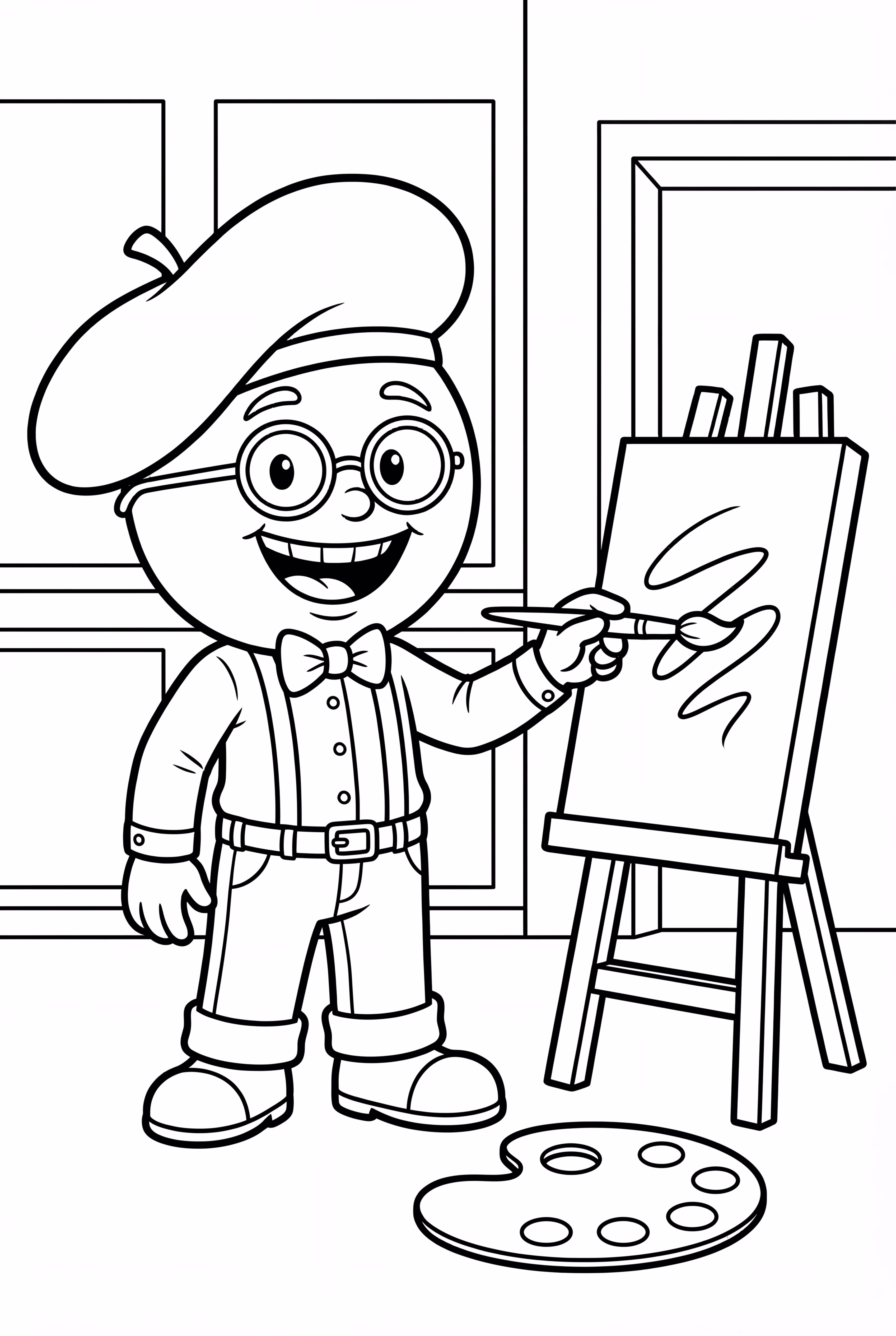 Blippi Painting On An Easel