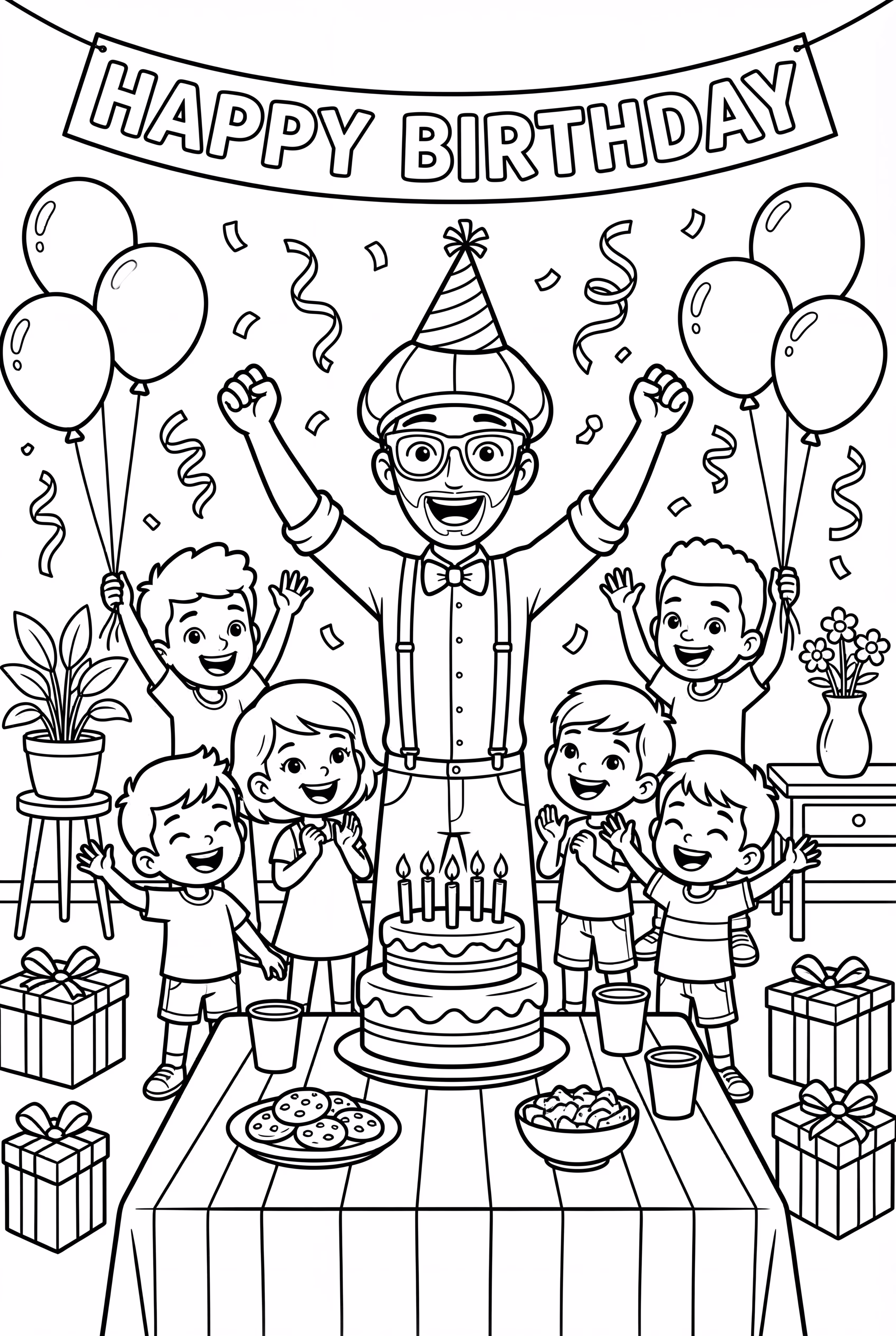 ブリッピの大きなお誕生日パーティーのお祝い