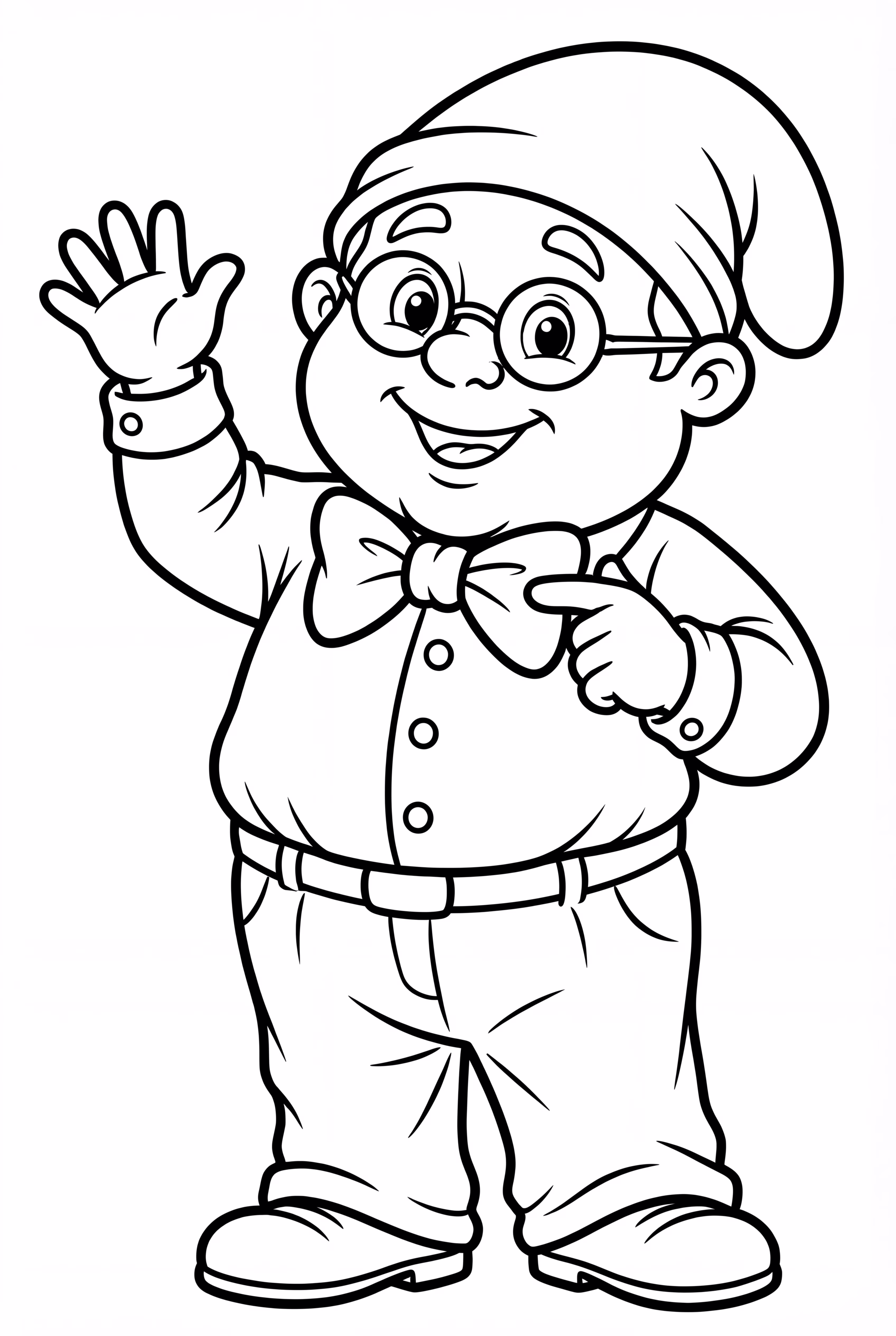 Blippi Showing His Orange Bow Tie