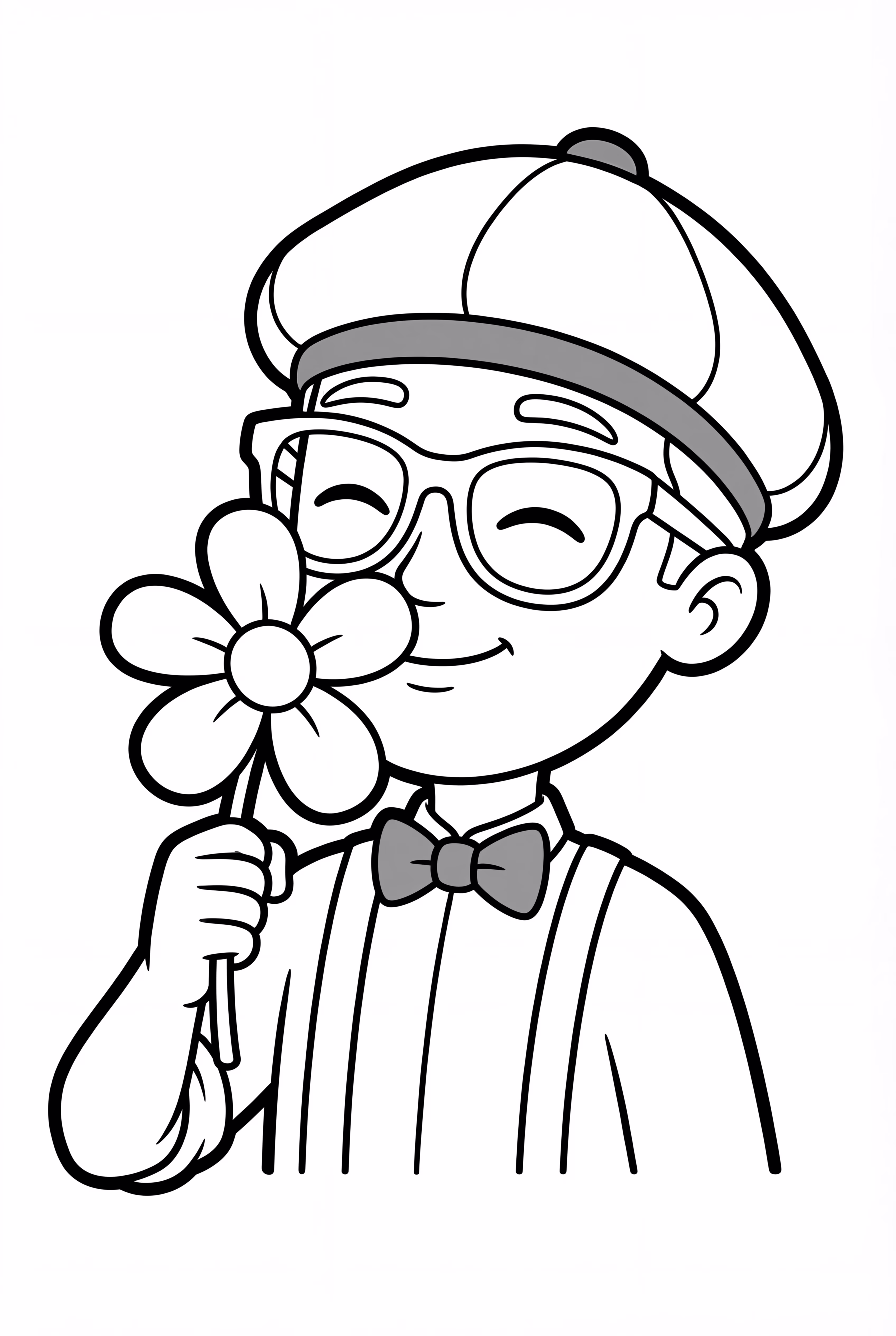 Blippi Smelling A Flower