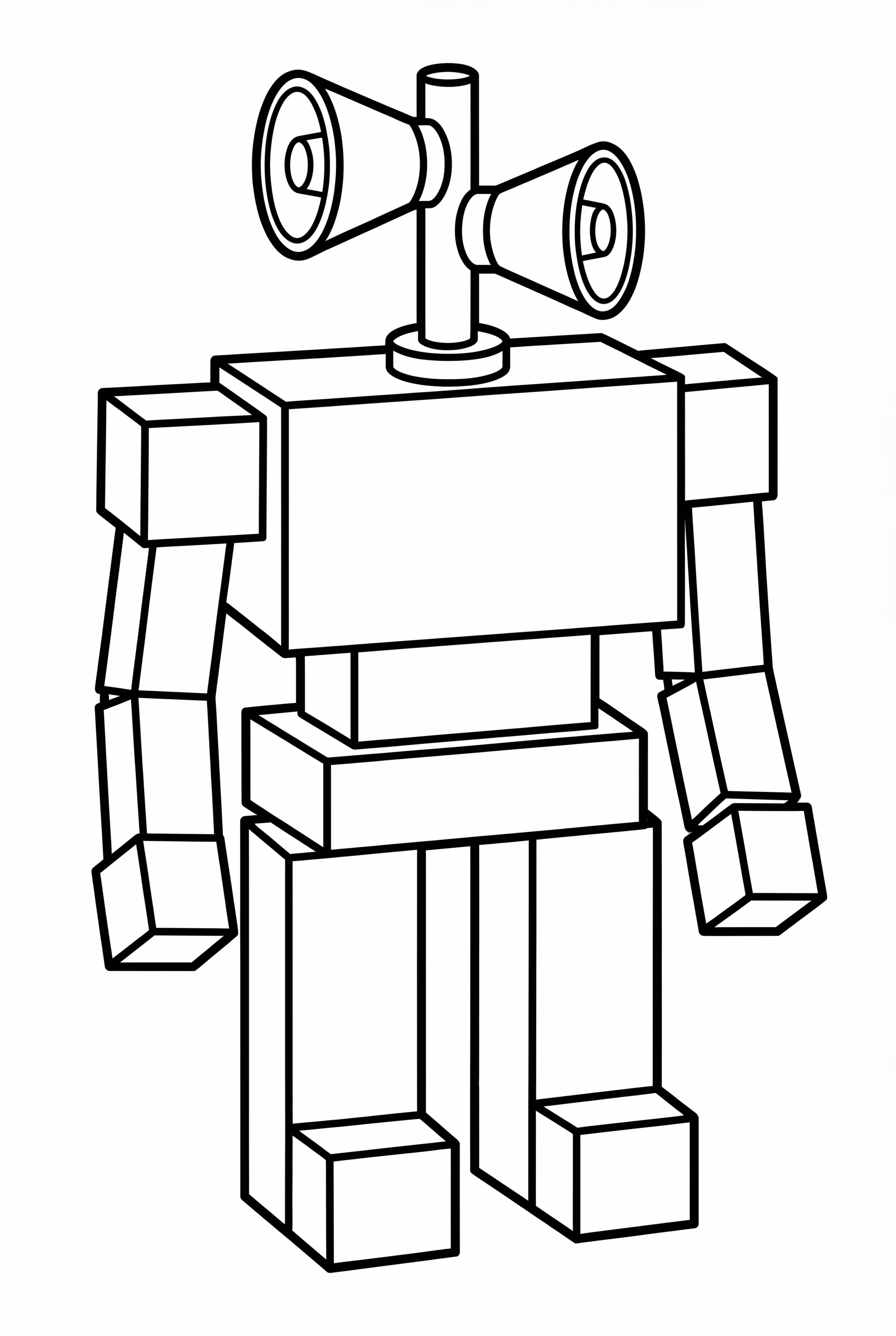 Blocky Robot Siren Head