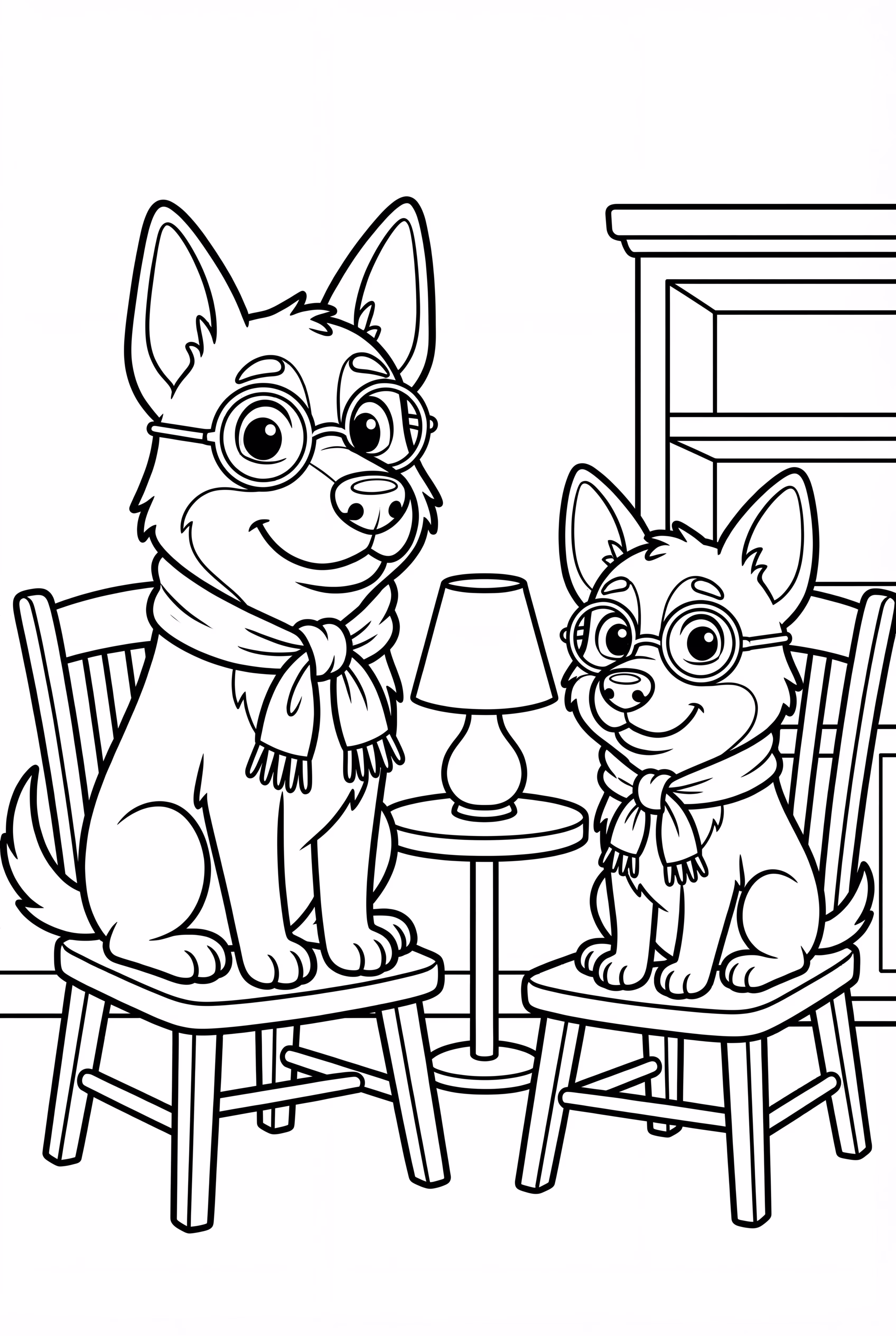 Bluey And Bingo Dressed As Grannies