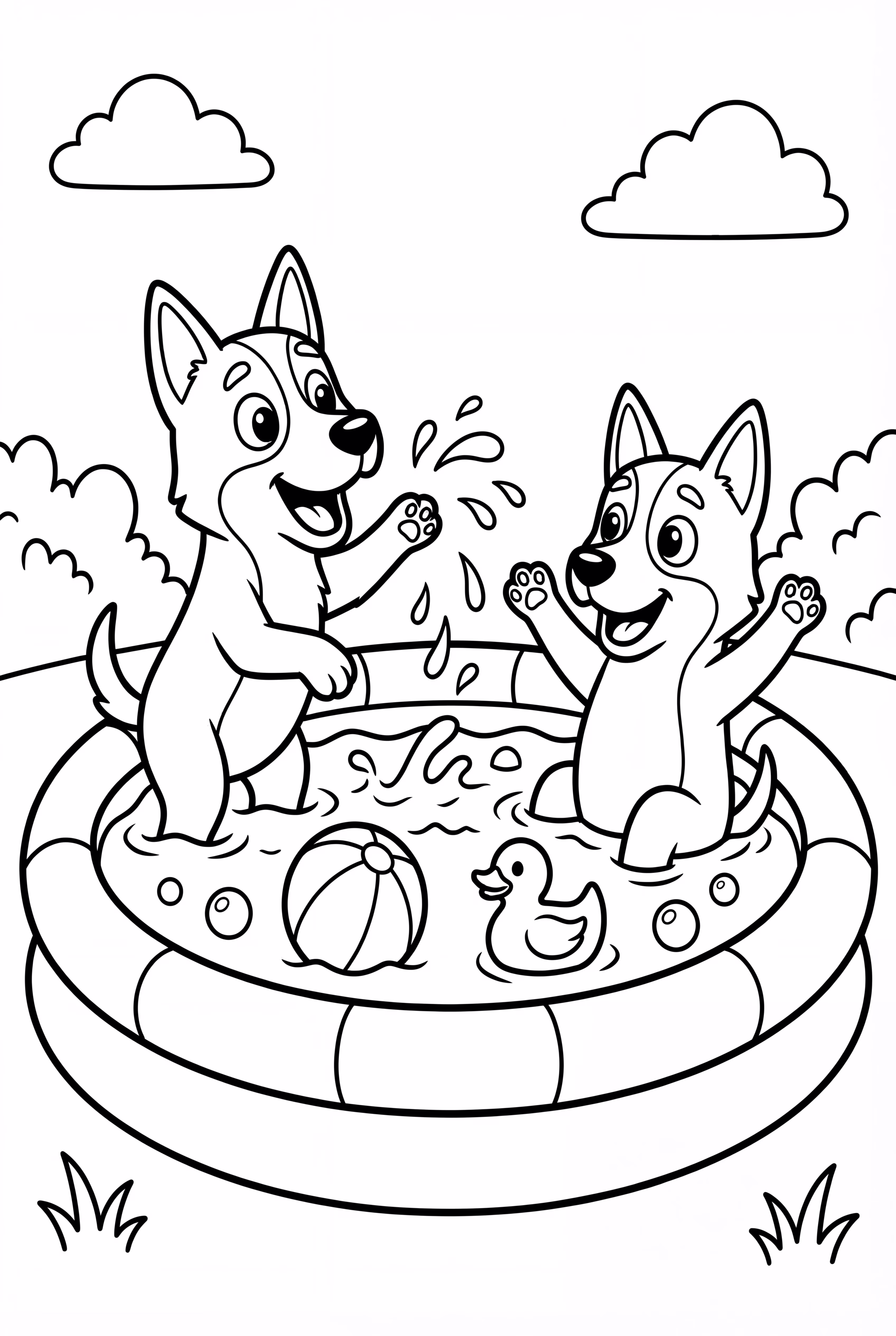 Bluey e Bingo na Piscina Infantil