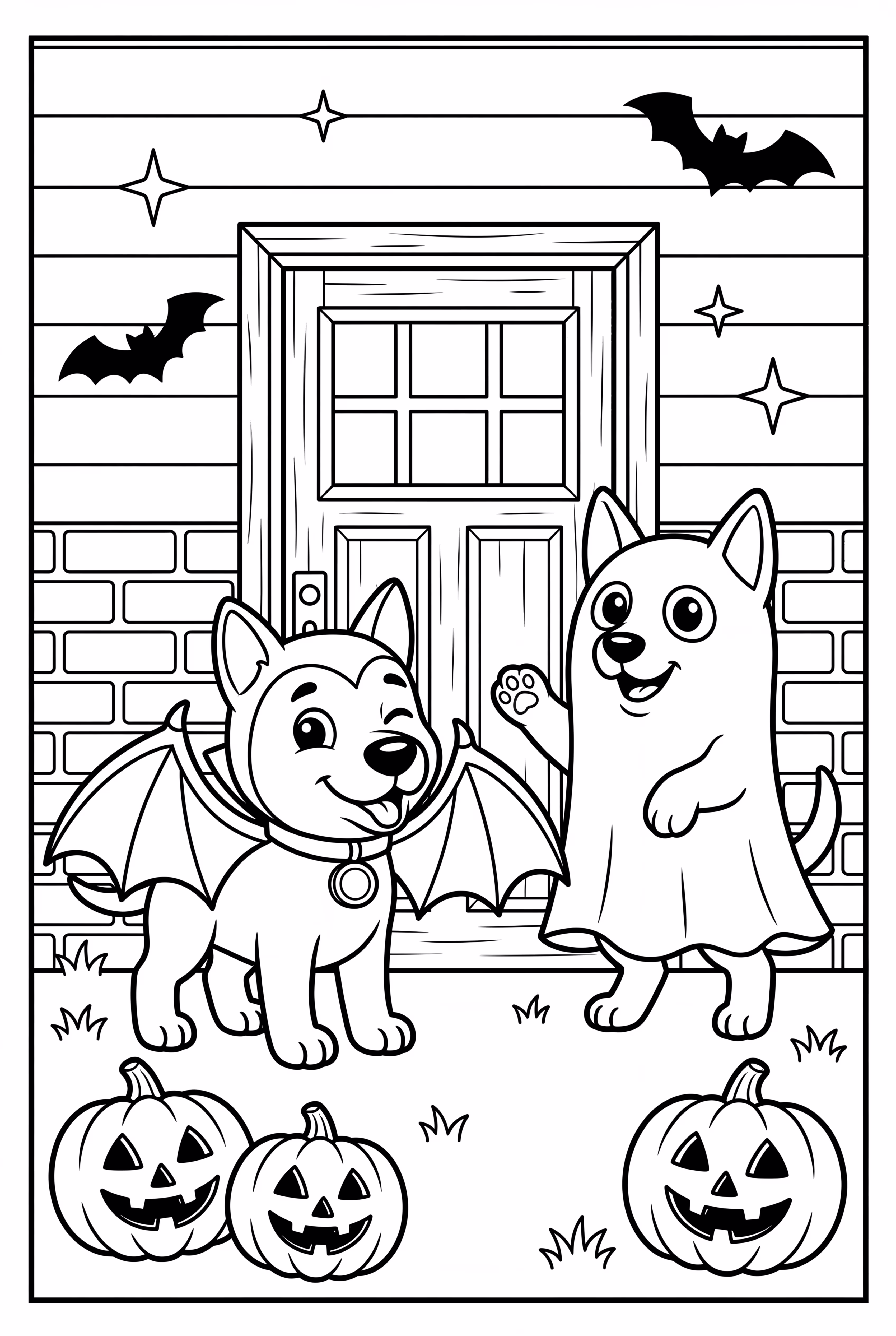 Bluey And Bingo On A Bluey Halloween Adventure