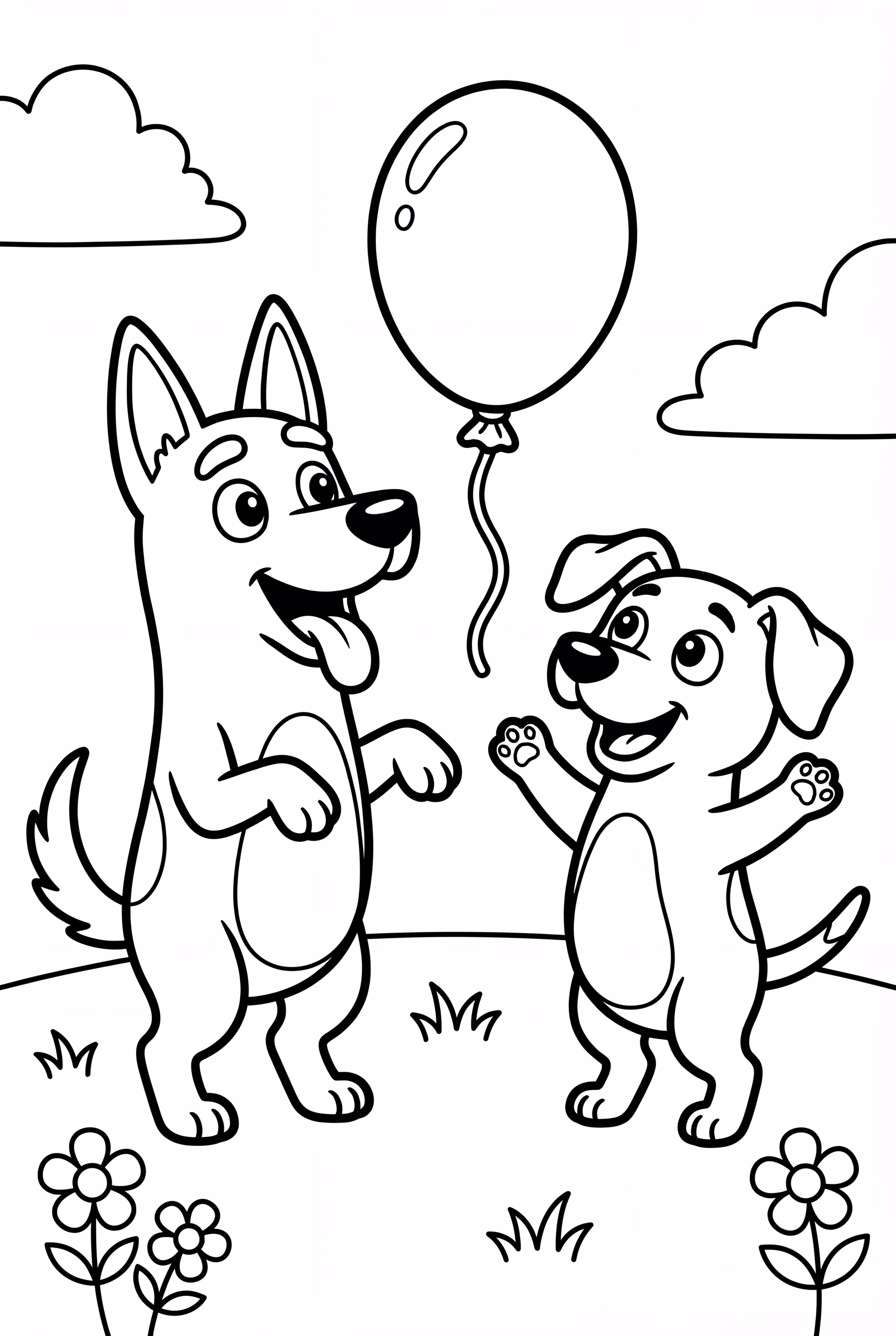 Bluey E Bingo Jogando Keepy Uppy