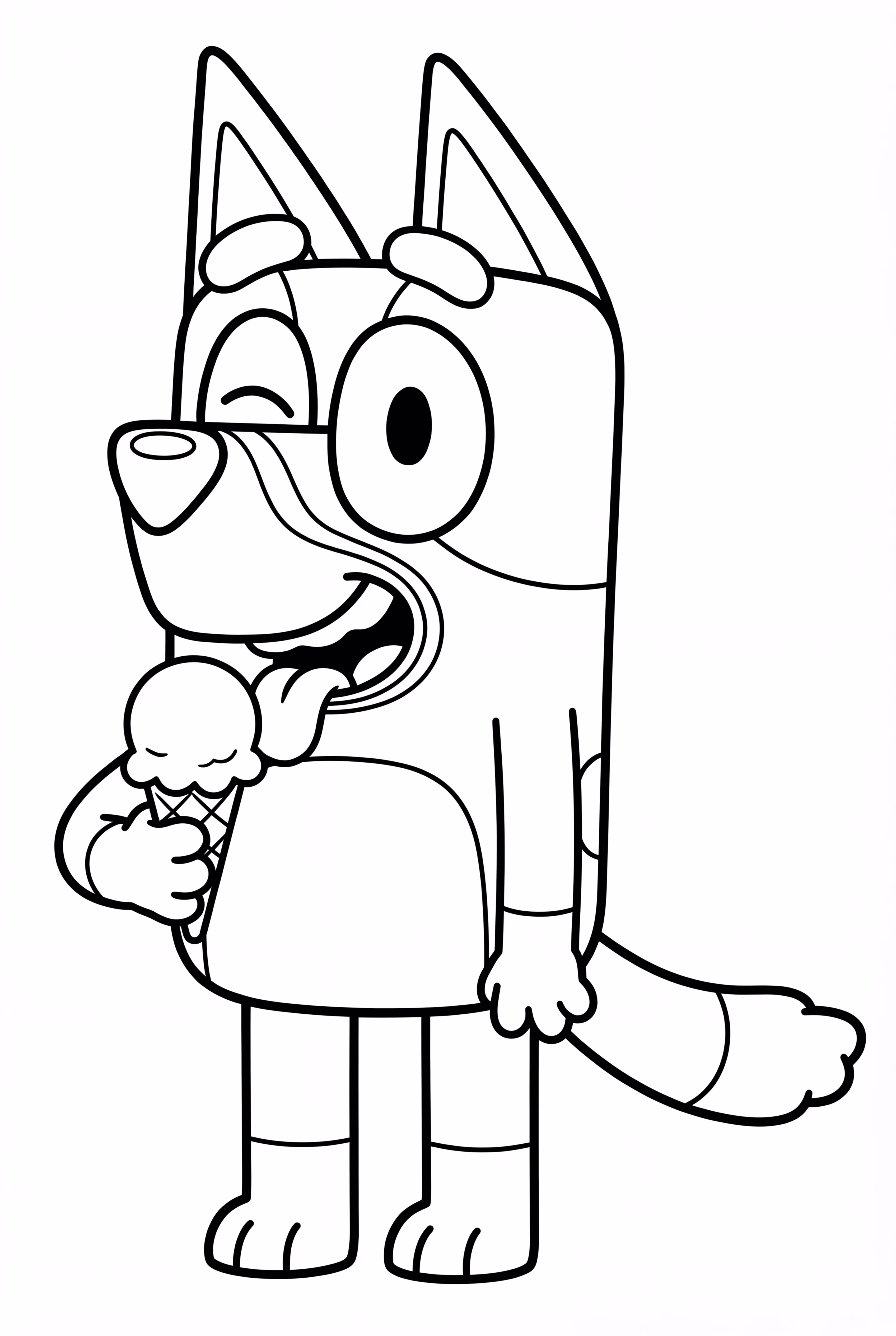Bluey Eating An Ice Cream Cone