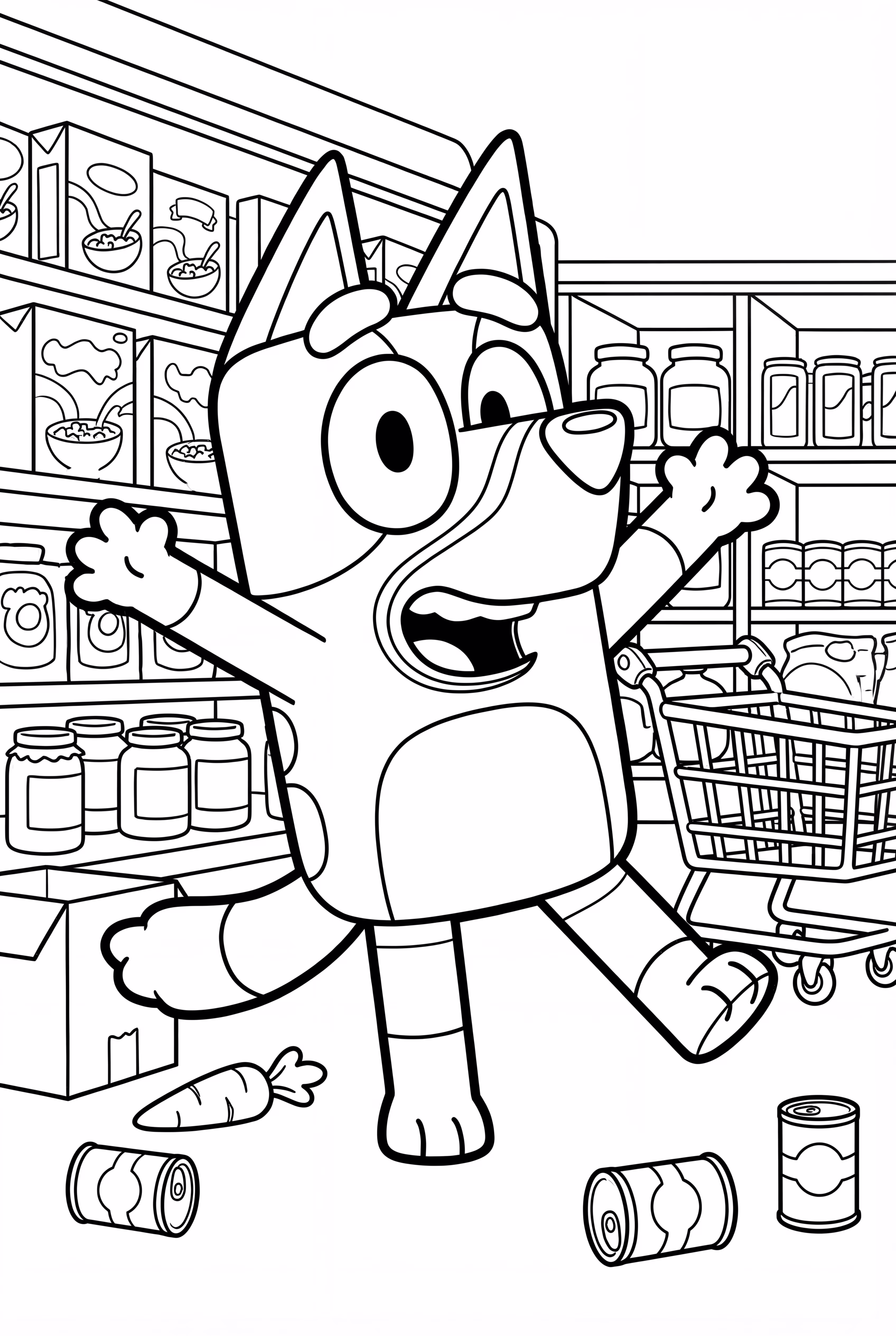 Bluey In Dance Mode At The Supermarket