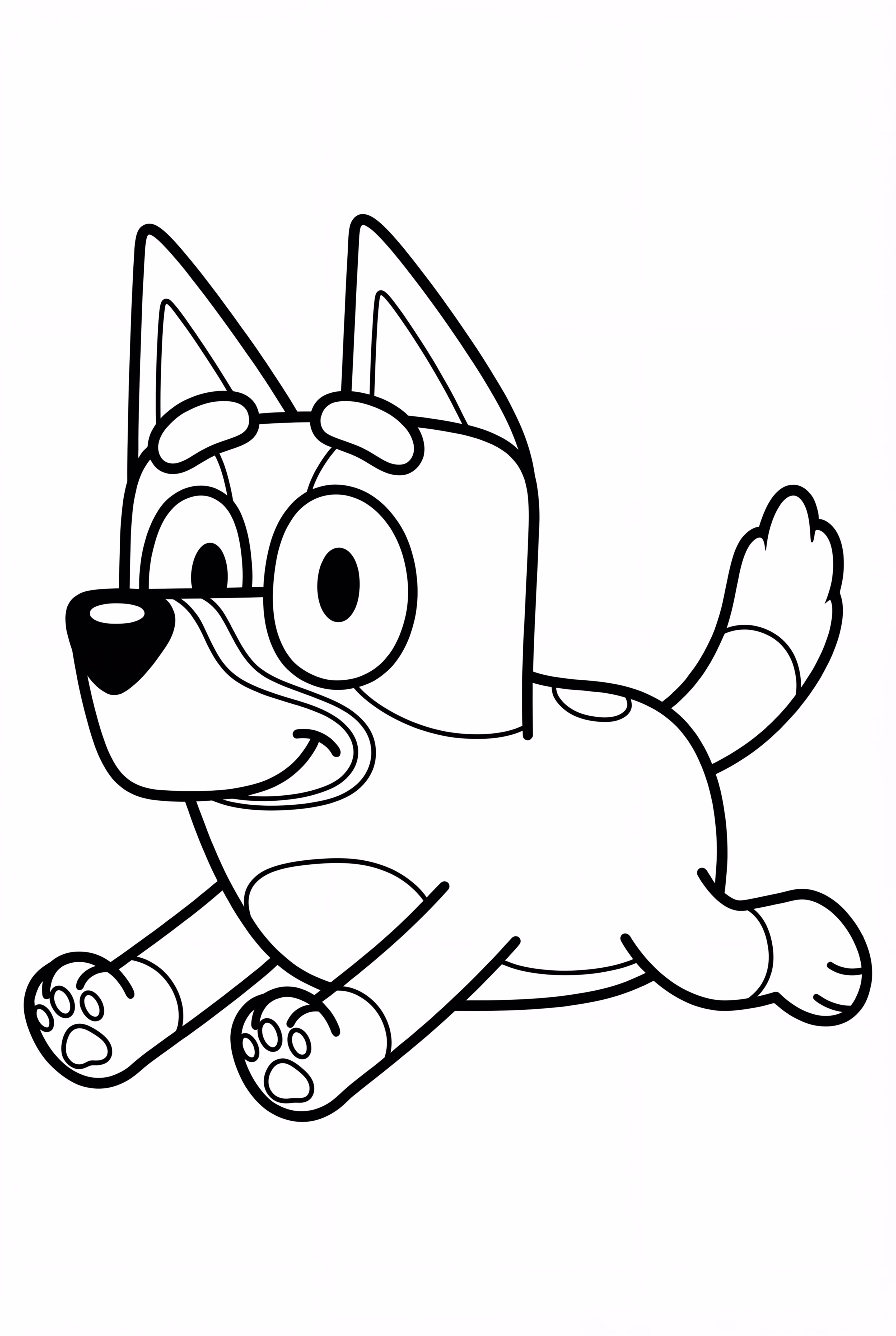 Bluey Lying On Her Tummy