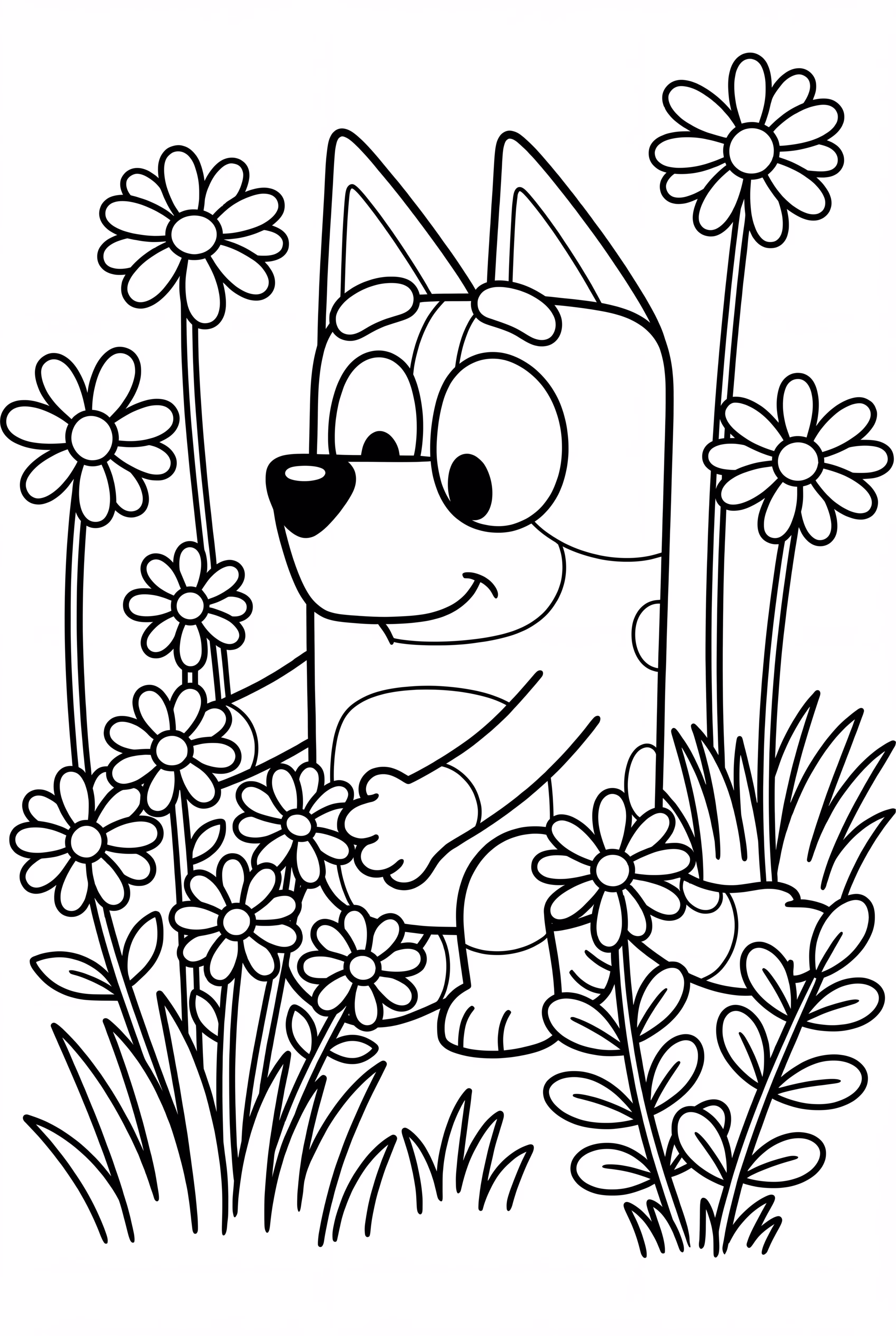Bluey Mum Gardening Flowers