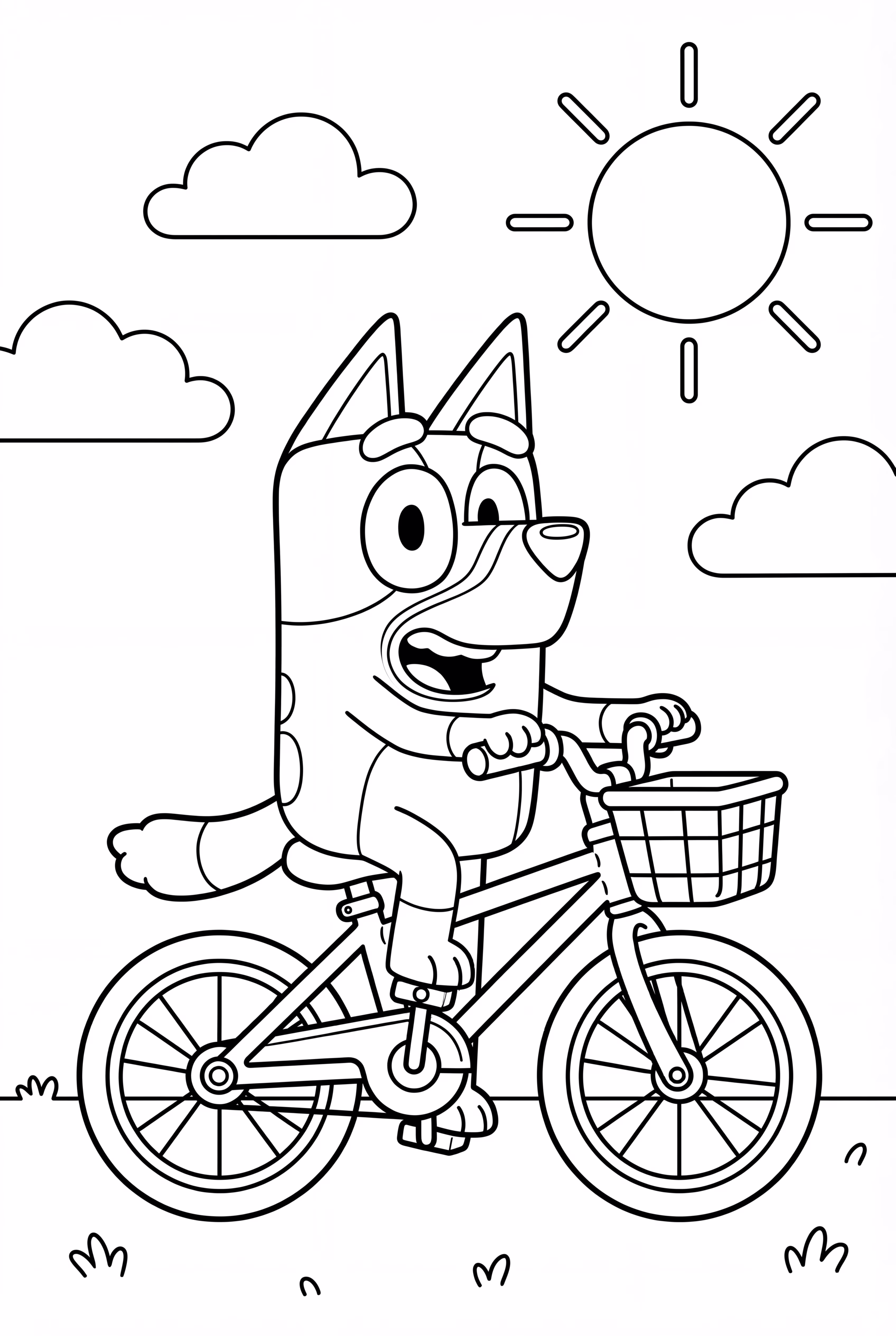 Bluey fait du vélo