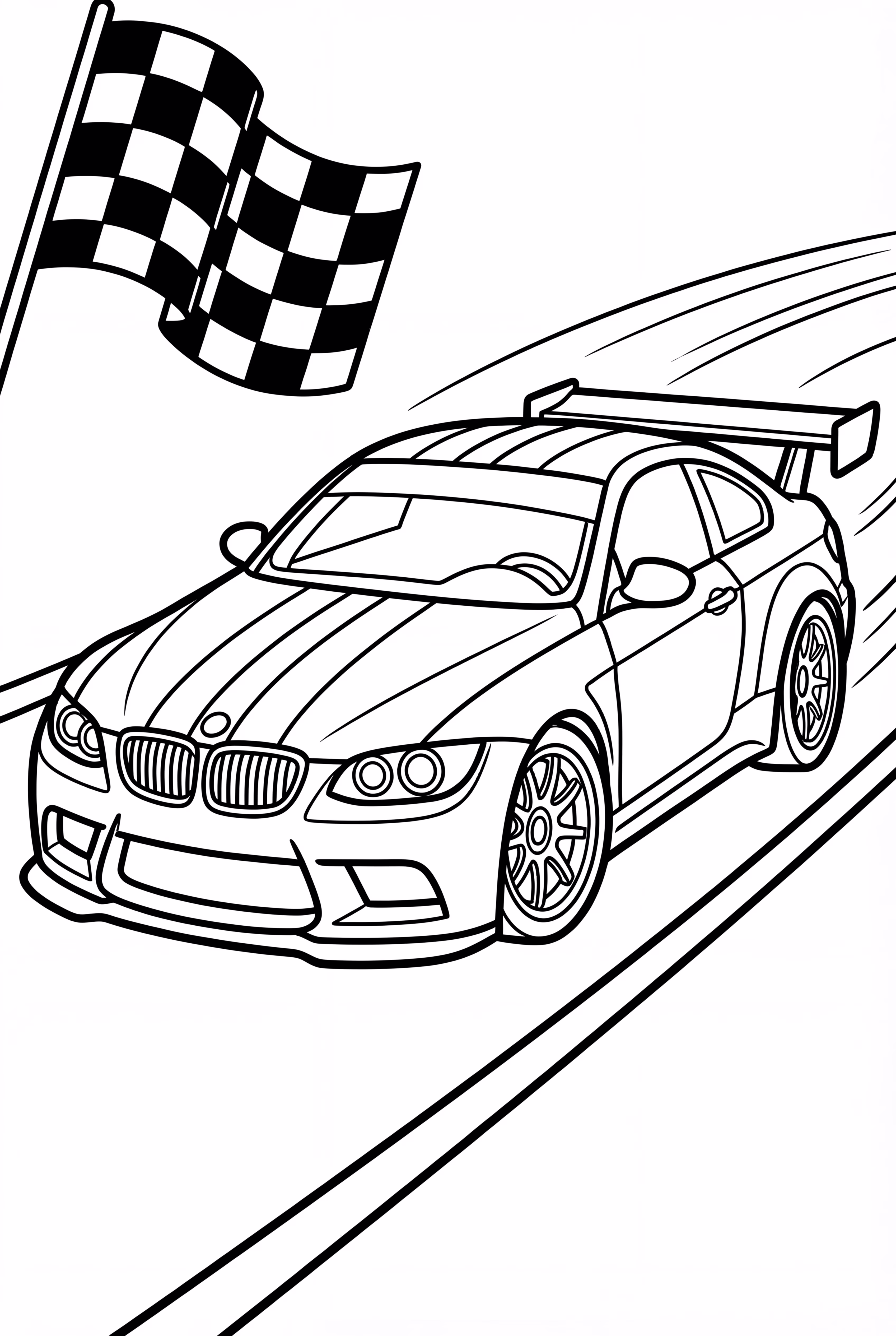 BMW Race Car With Iconic Grille Design