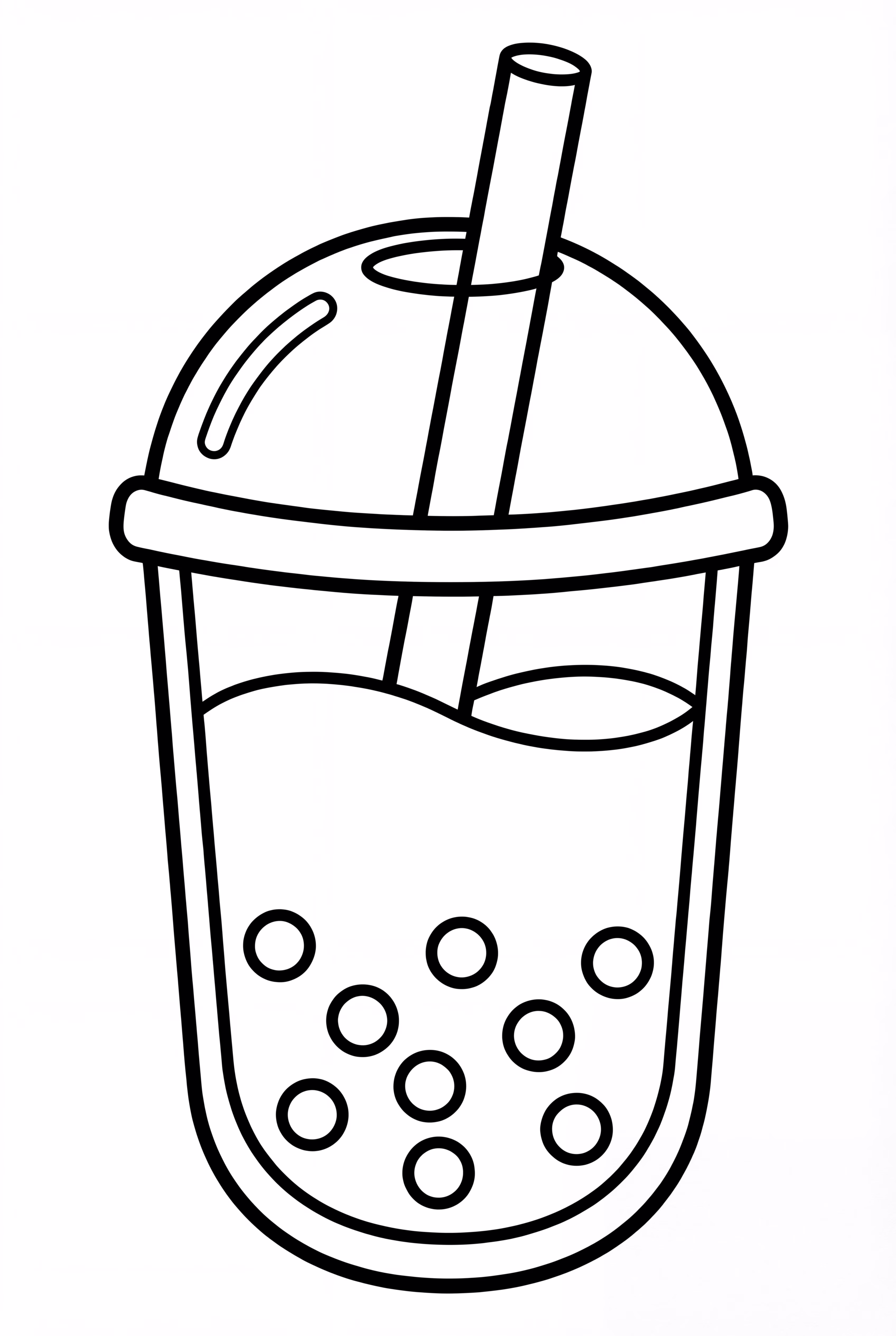 Boba Bubble Tea With Floating Tapioca Pearls