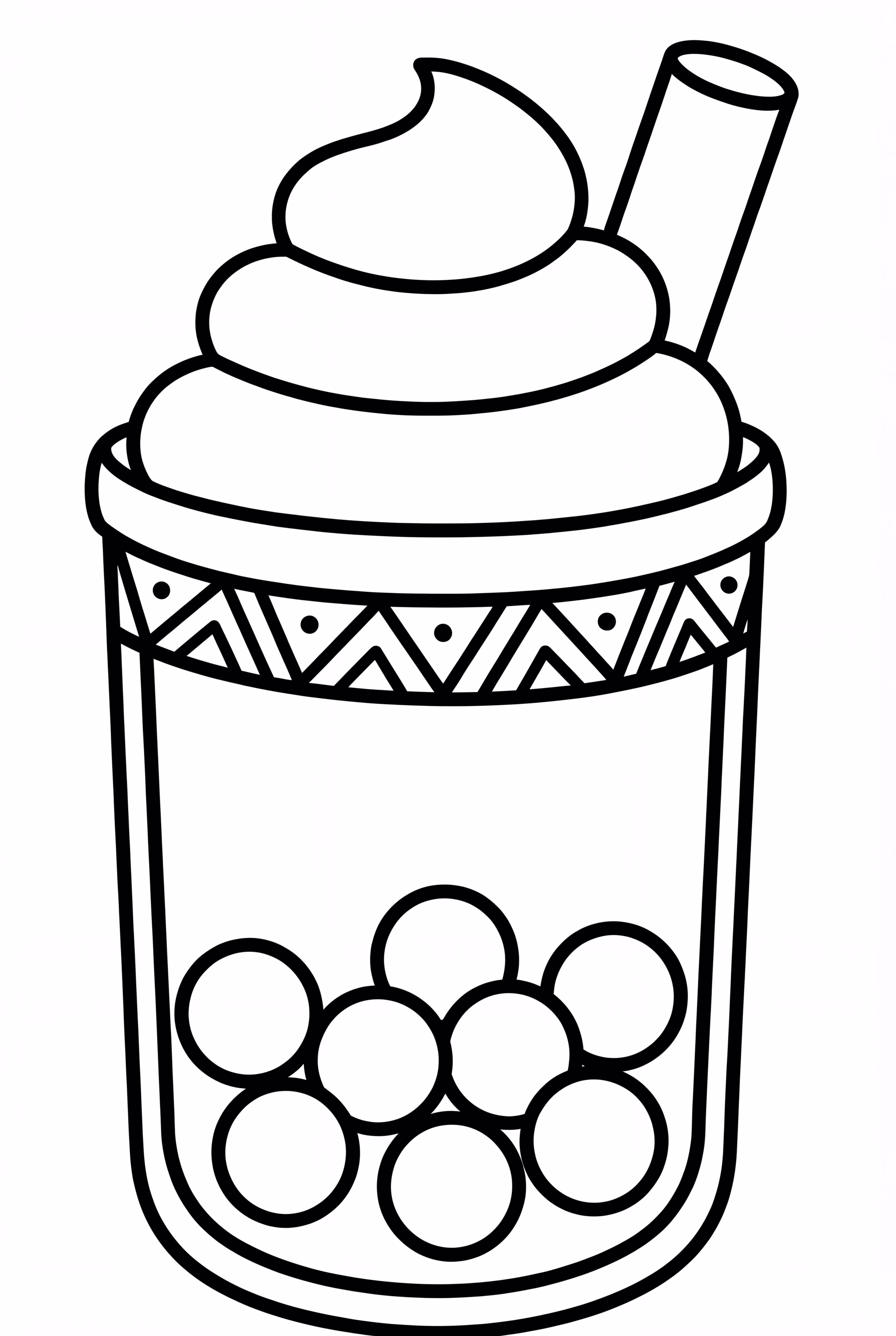 Boba Milkshake With Whipped Cream