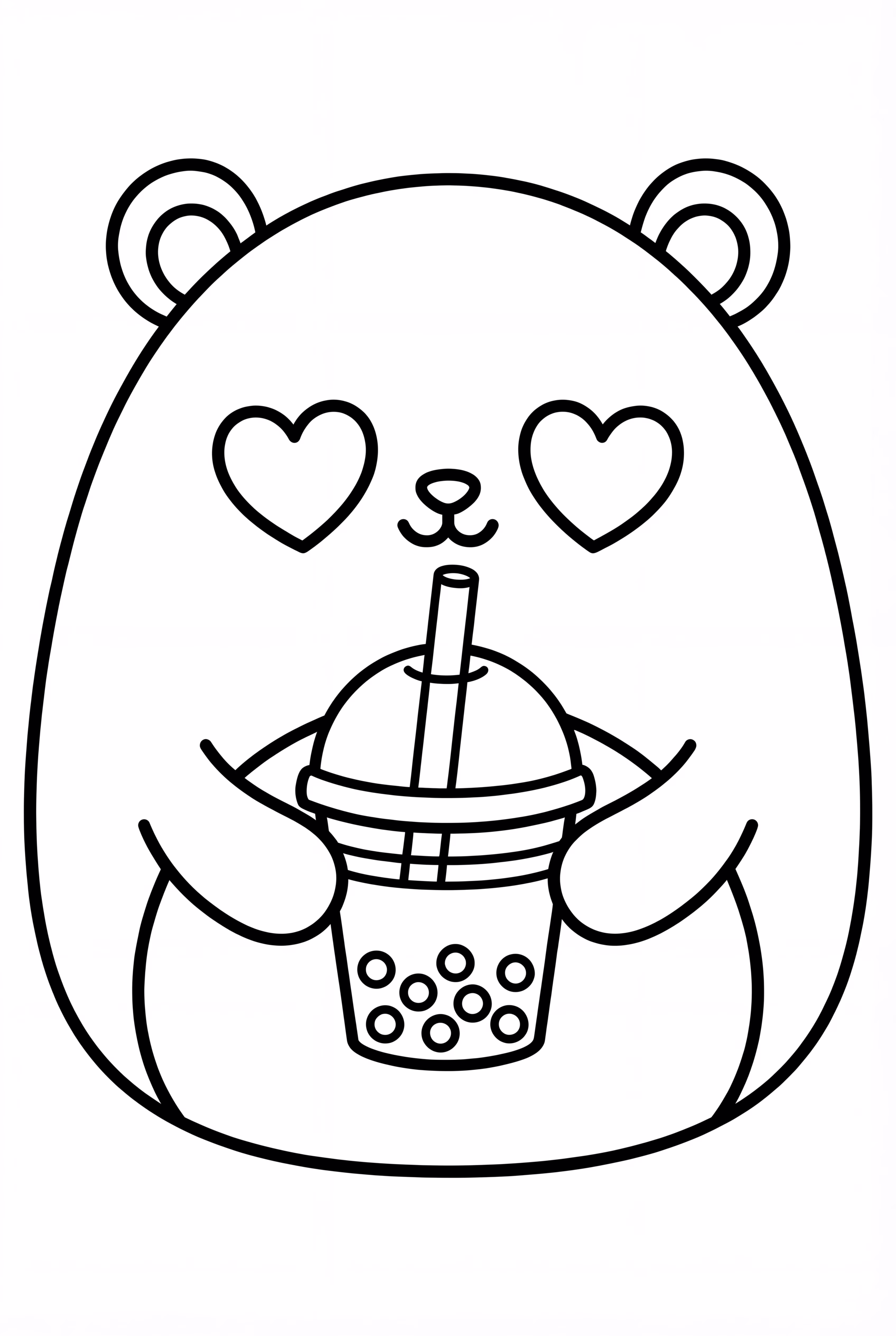 Boba Squishmallow With Heart Eyes