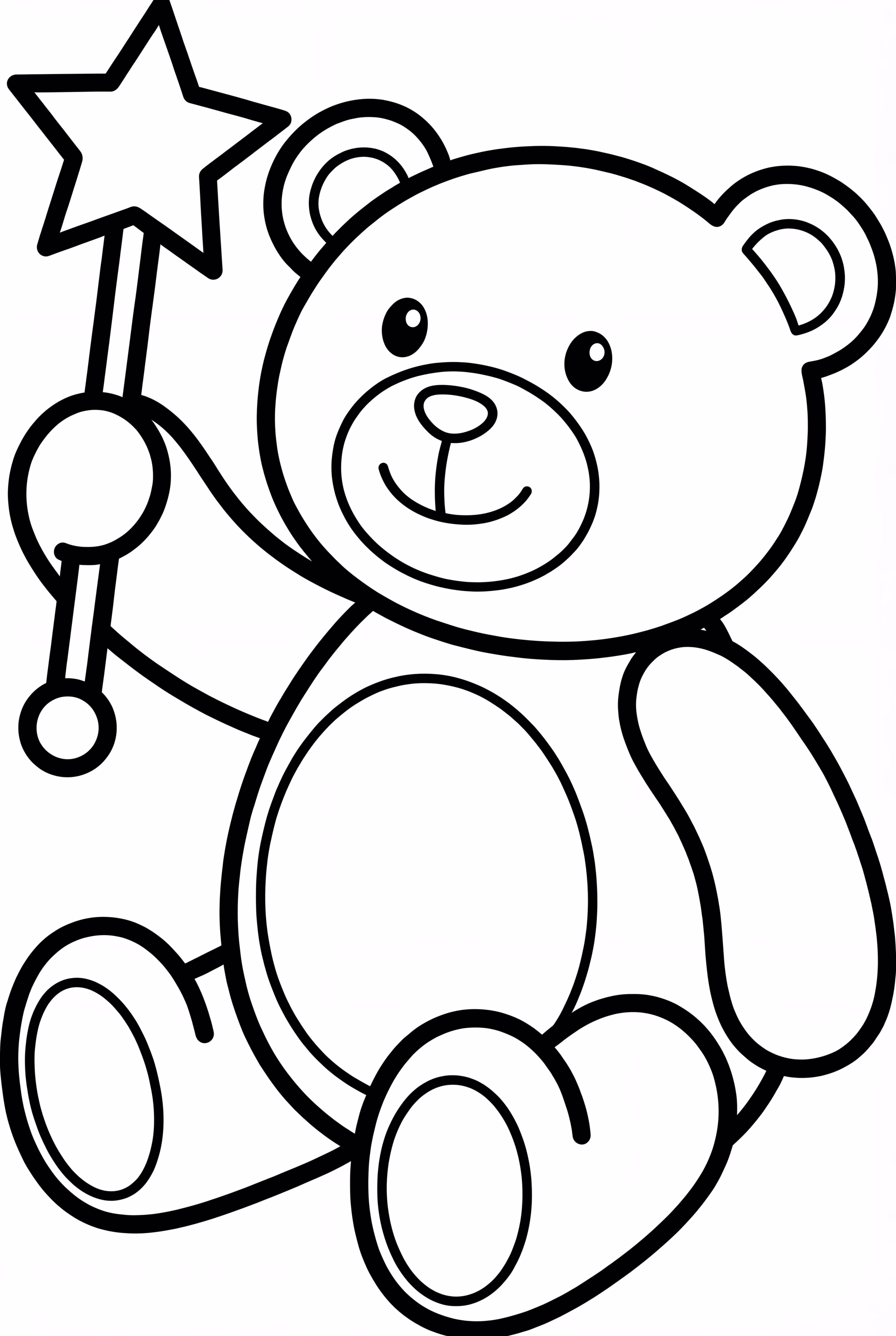 Bobbie Goods Bear Holding A Star Wand