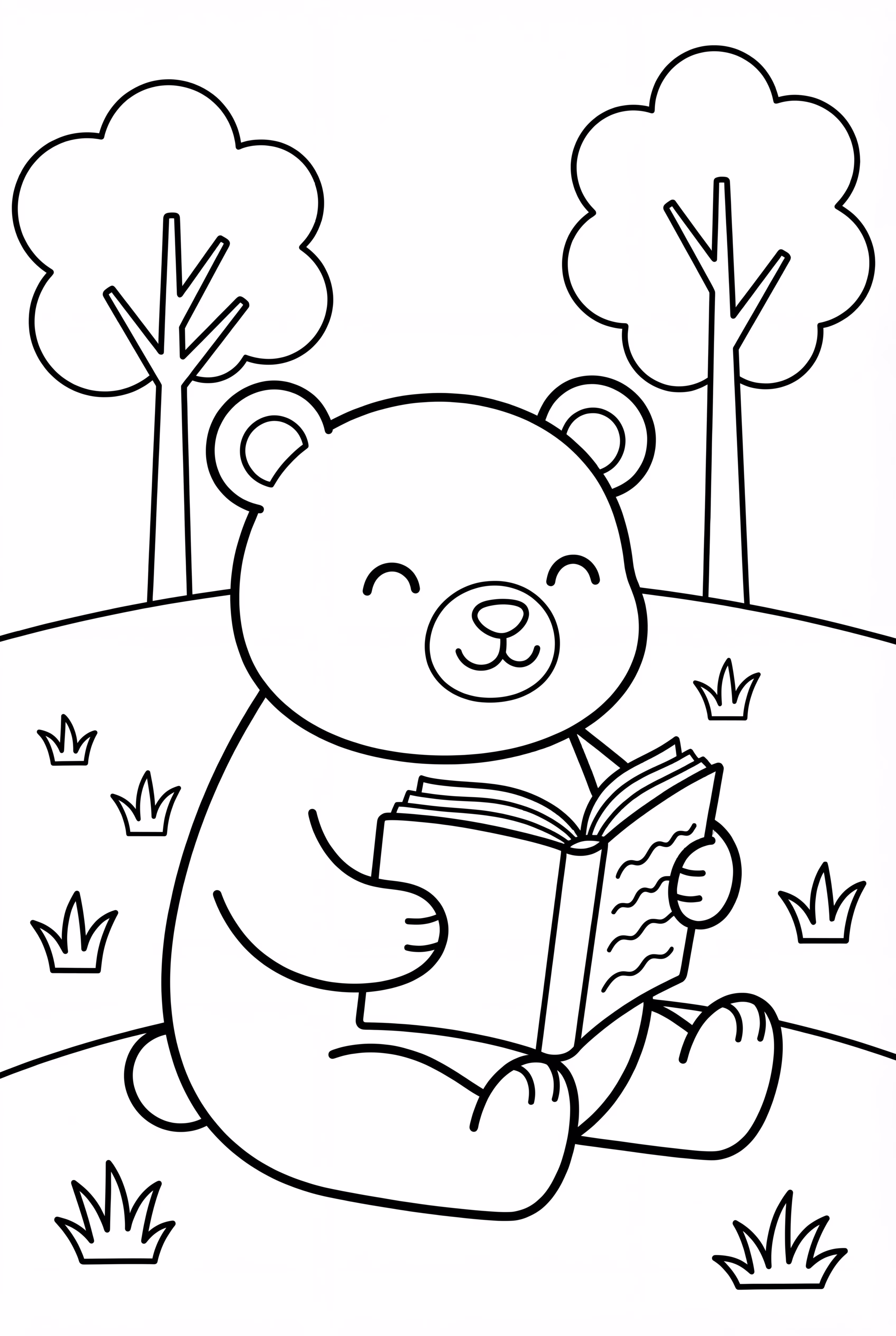 Bobbie Goods Bear leyendo un libro