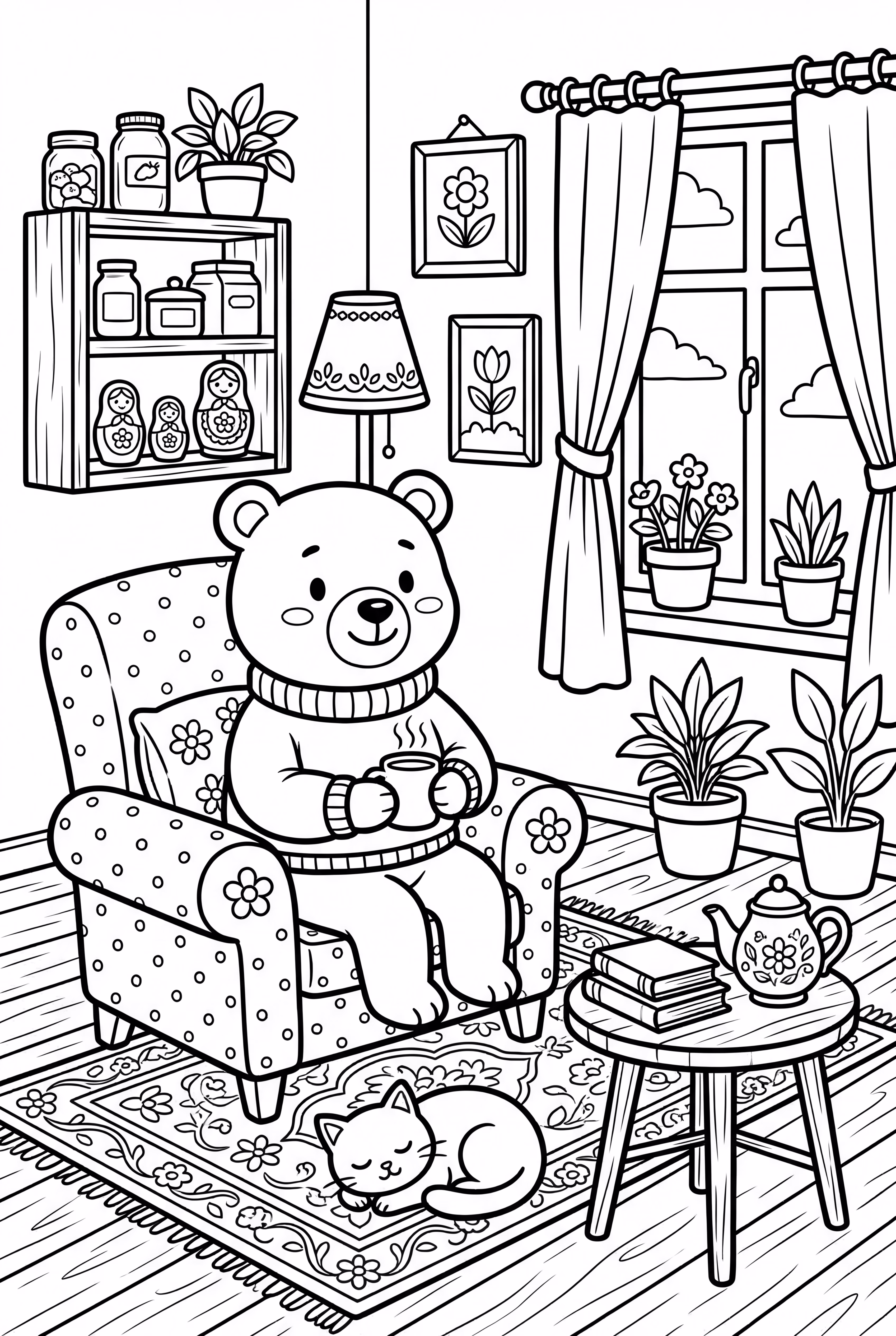Bobbie Goods Bear's Whimsical Living Room