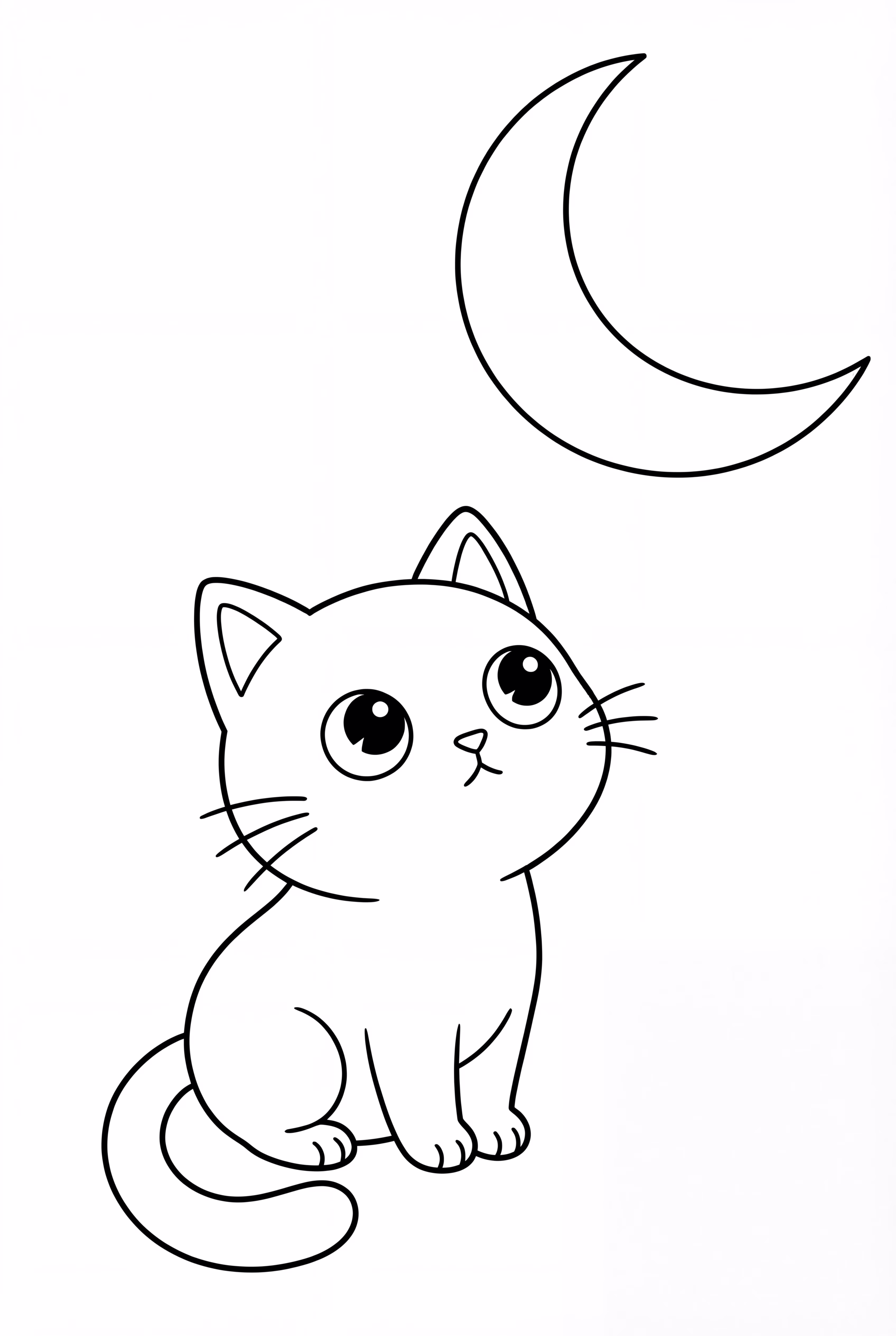 보비 굿츠 고양이 달을 올려다보다