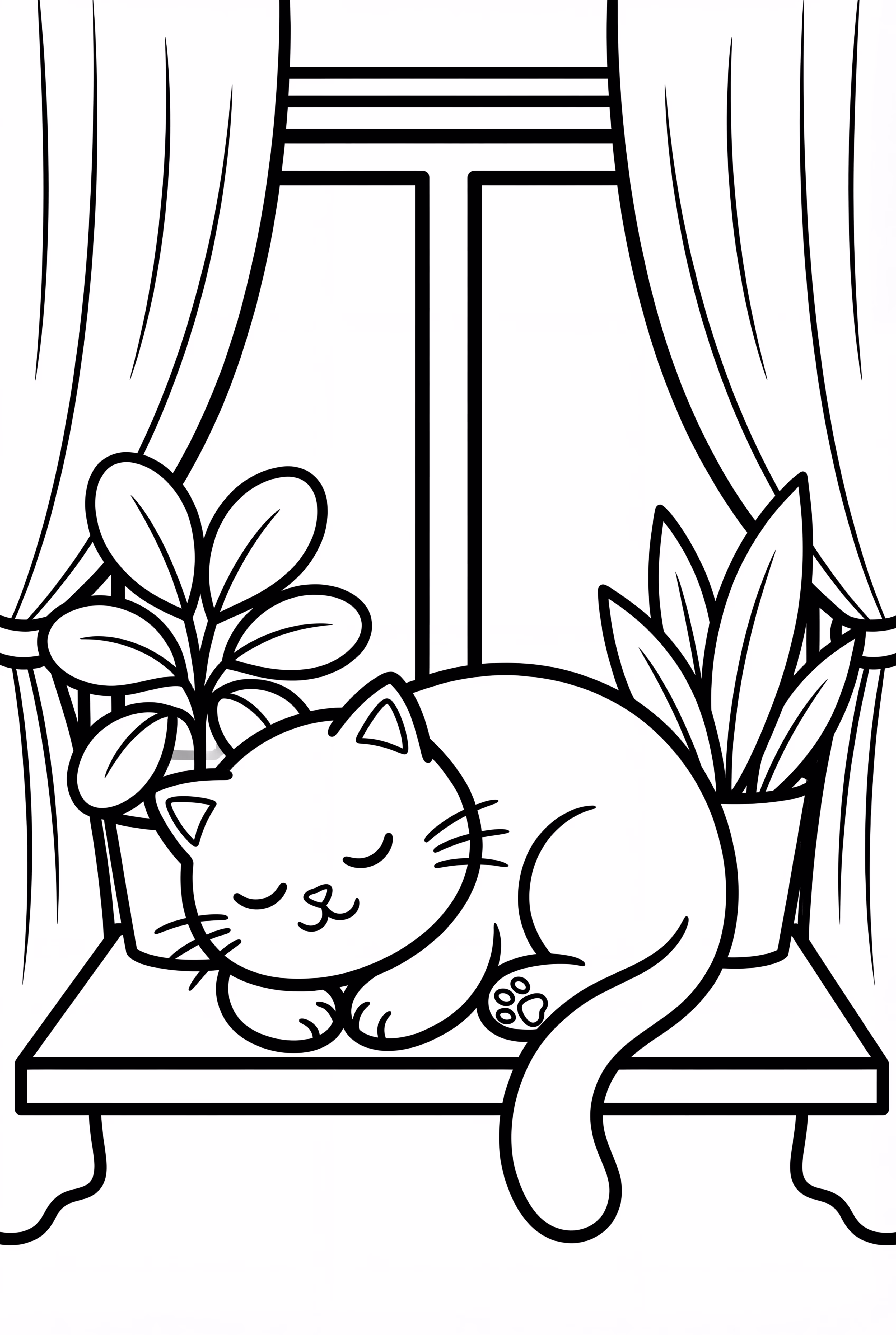 Bobbie Goods Cat Napping On A Windowsill