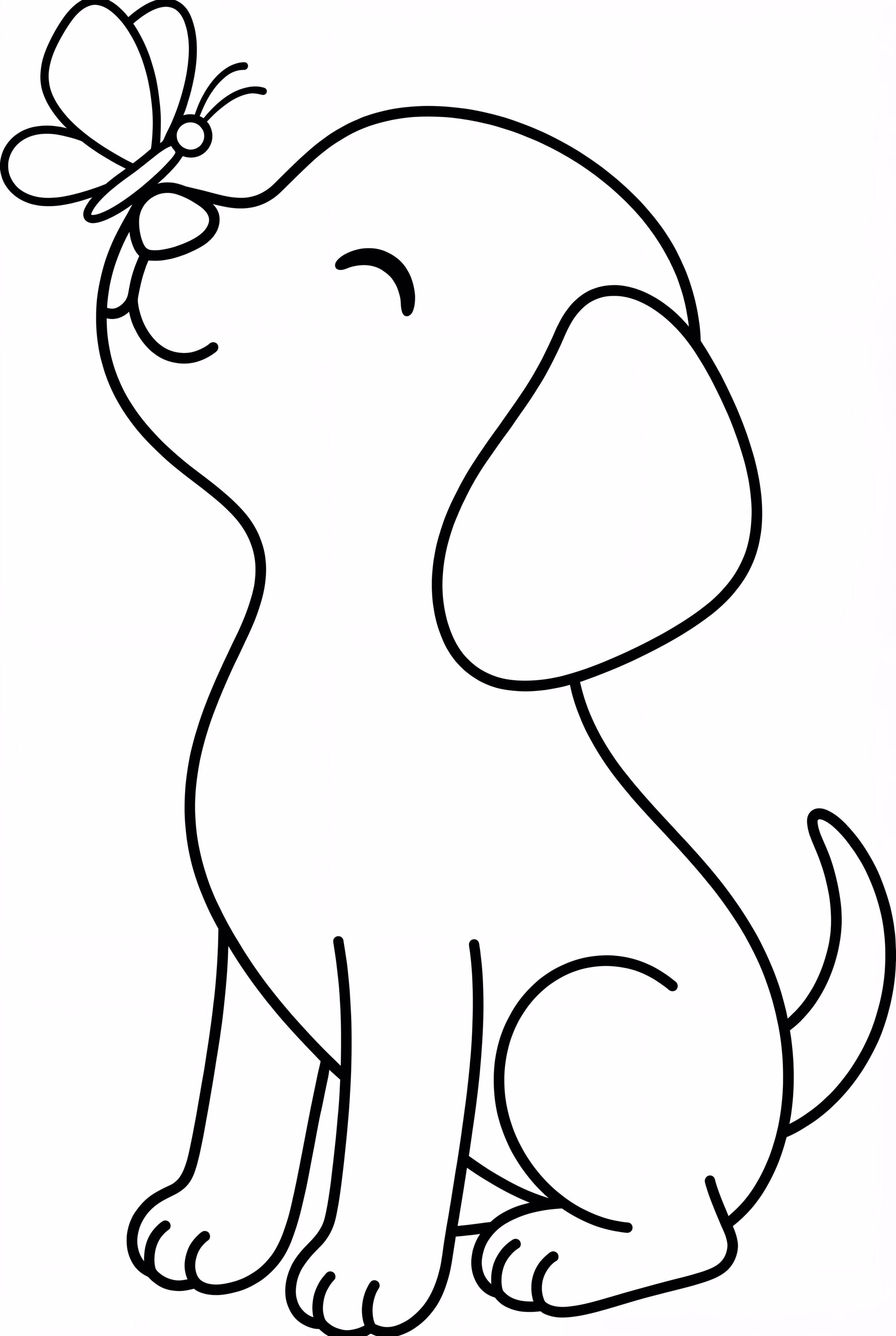 Bobbie Goods Puppy With A Butterfly On Its Nose